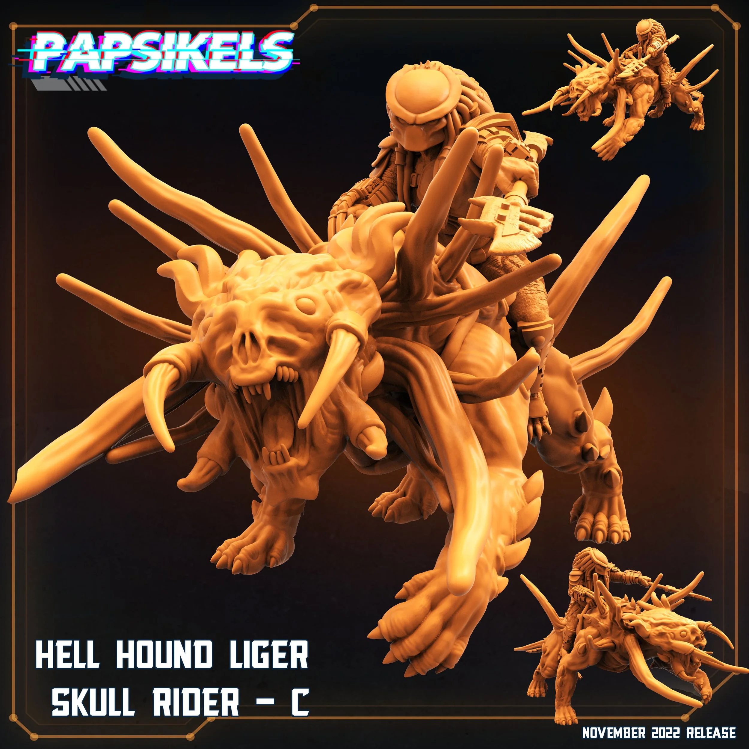Hell Hound Rider C  - 32mm scale