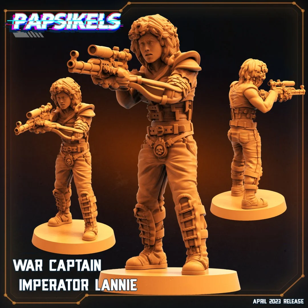 Wcaptain Imperator Lannie - Post Apoc - 28mm scale
