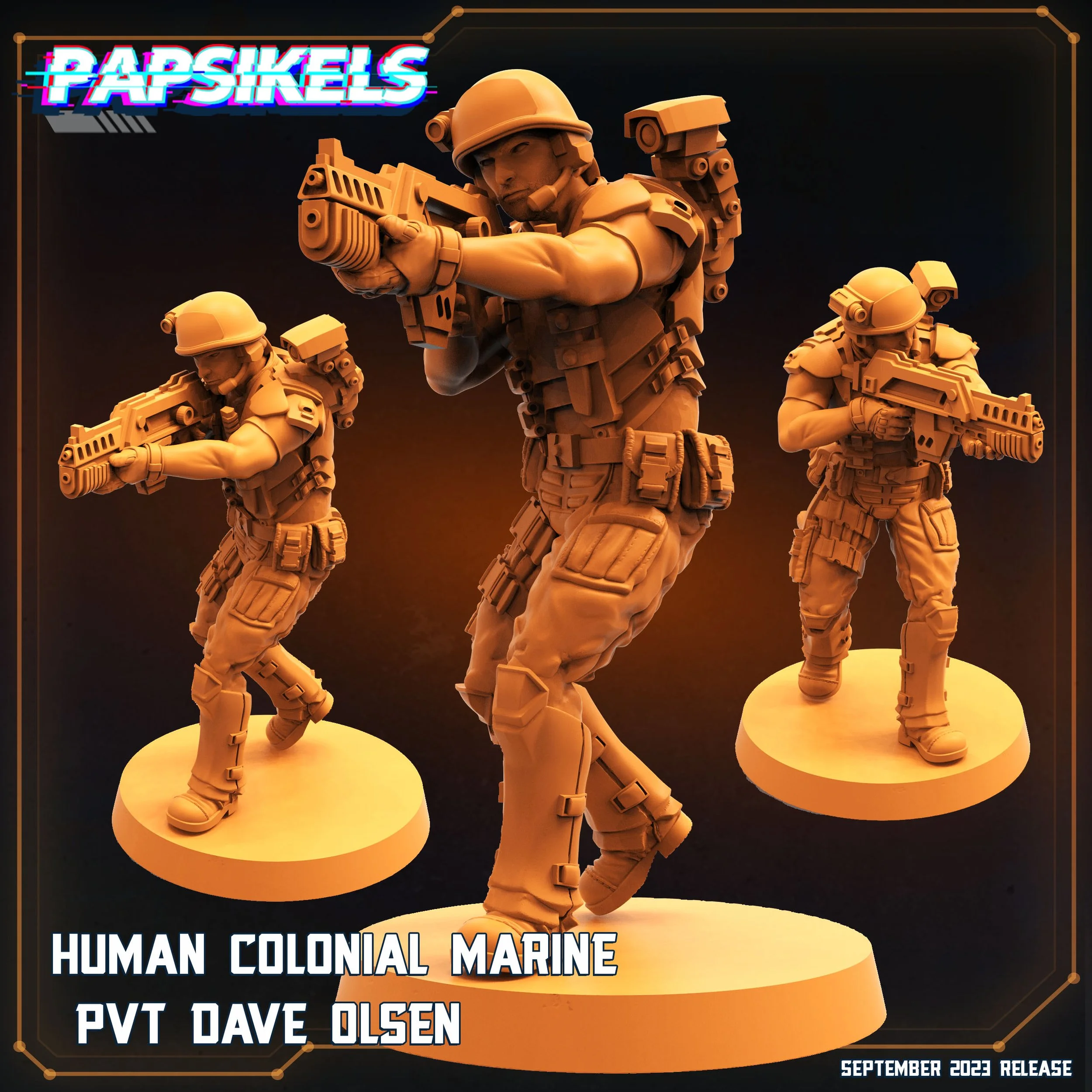 PVT Dave Olsen - Colony Marines - 32mm scale