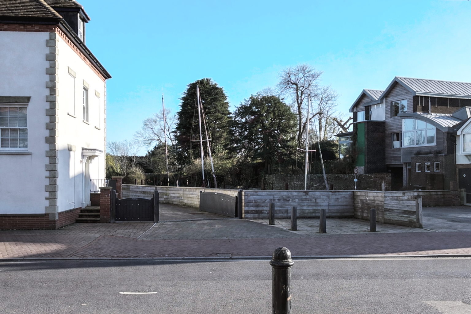 View of Boat Yard from Bedroom 1 and Lounge