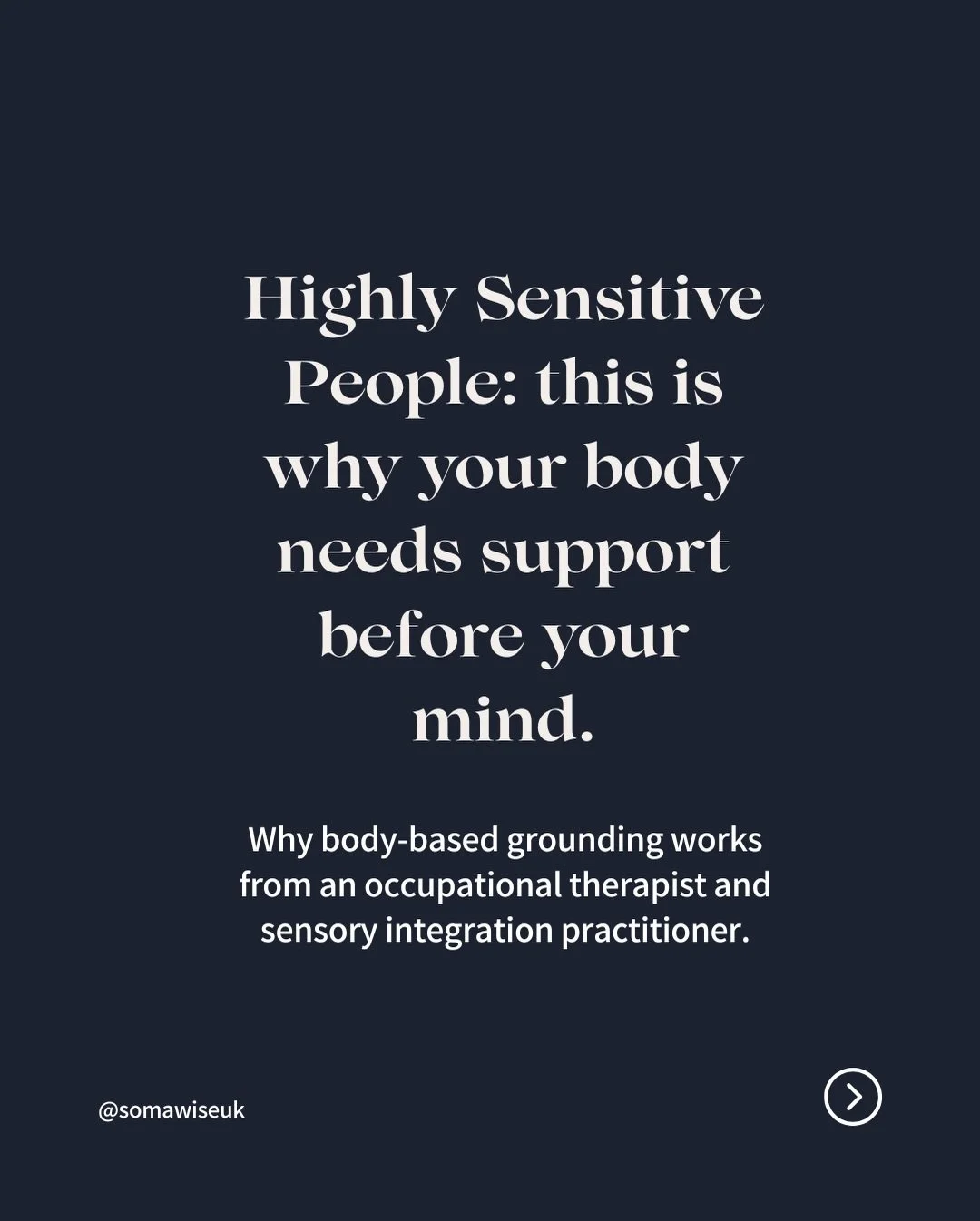 Body‑based grounding is one of the most powerful ways to support the nervous system.

As an occupational therapist, wellbeing coach and sensory integration practitioner, I see every day how simple, body‑based strategies can help people move from feel