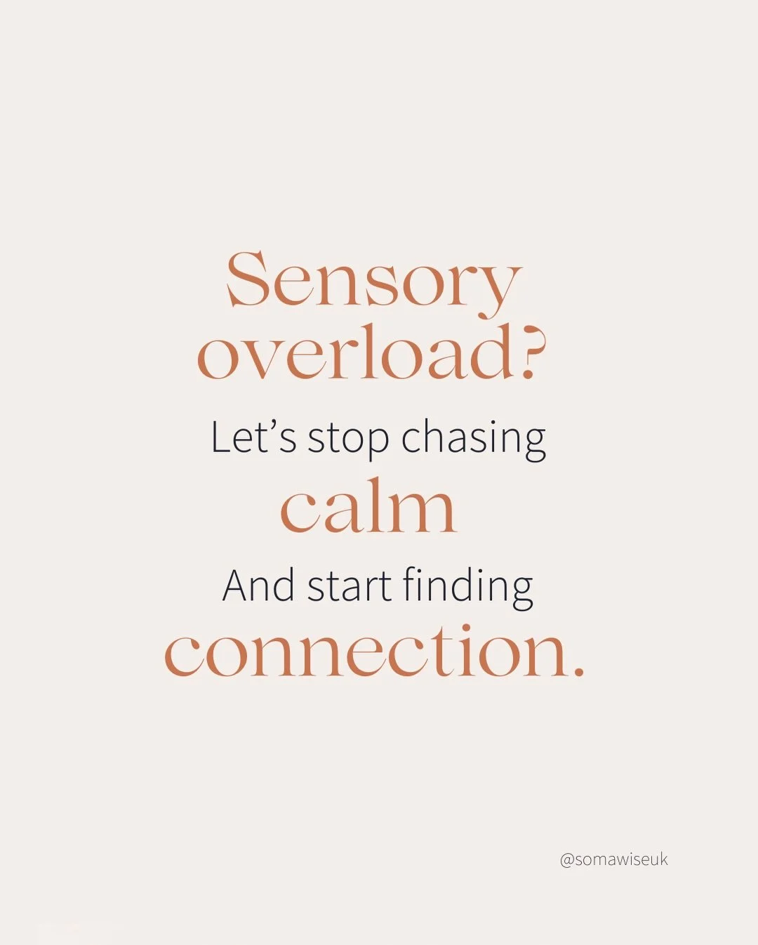 The way your nervous system senses your body in the world shapes how safe you feel. 🌍

When sensory overload hits, that sense of safety can blur. Your nervous system becomes protective, but this can result in becoming disconnected. 

In those moment