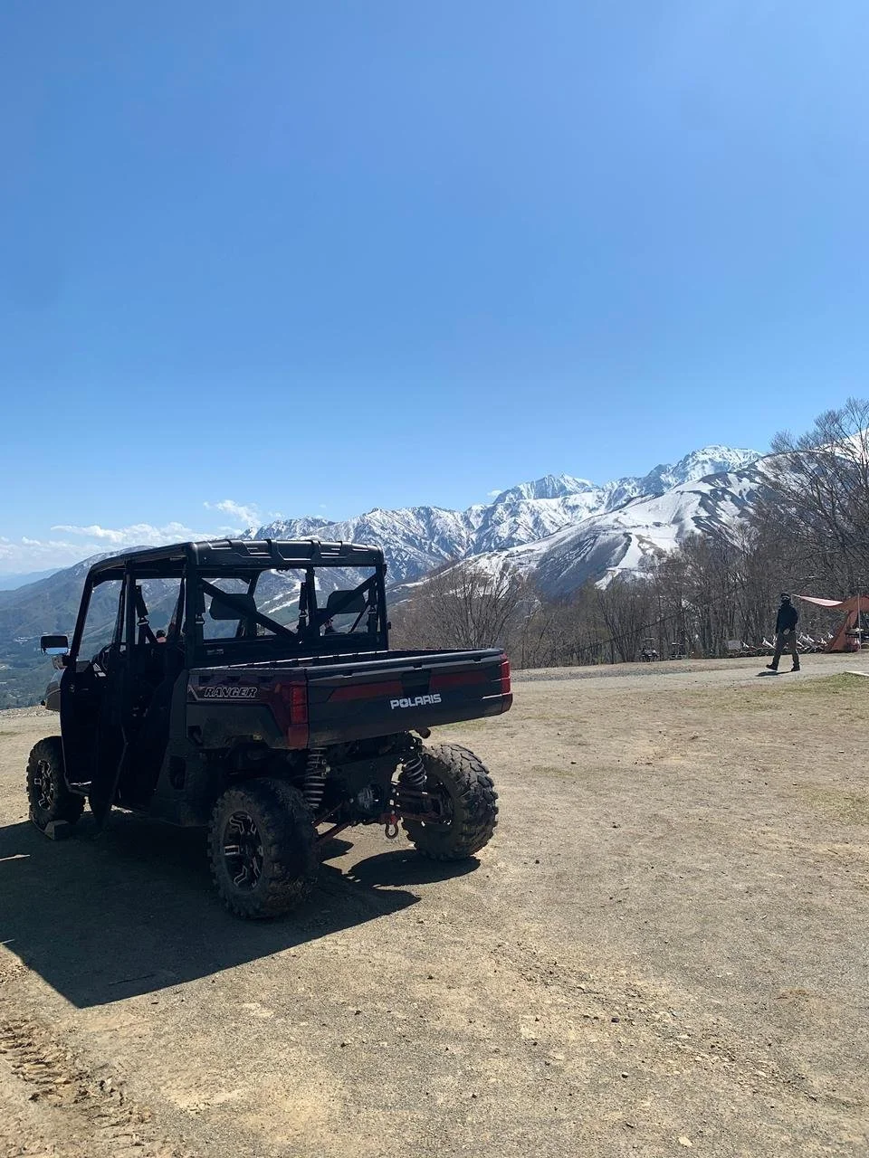 Polaris road-off car on the summit