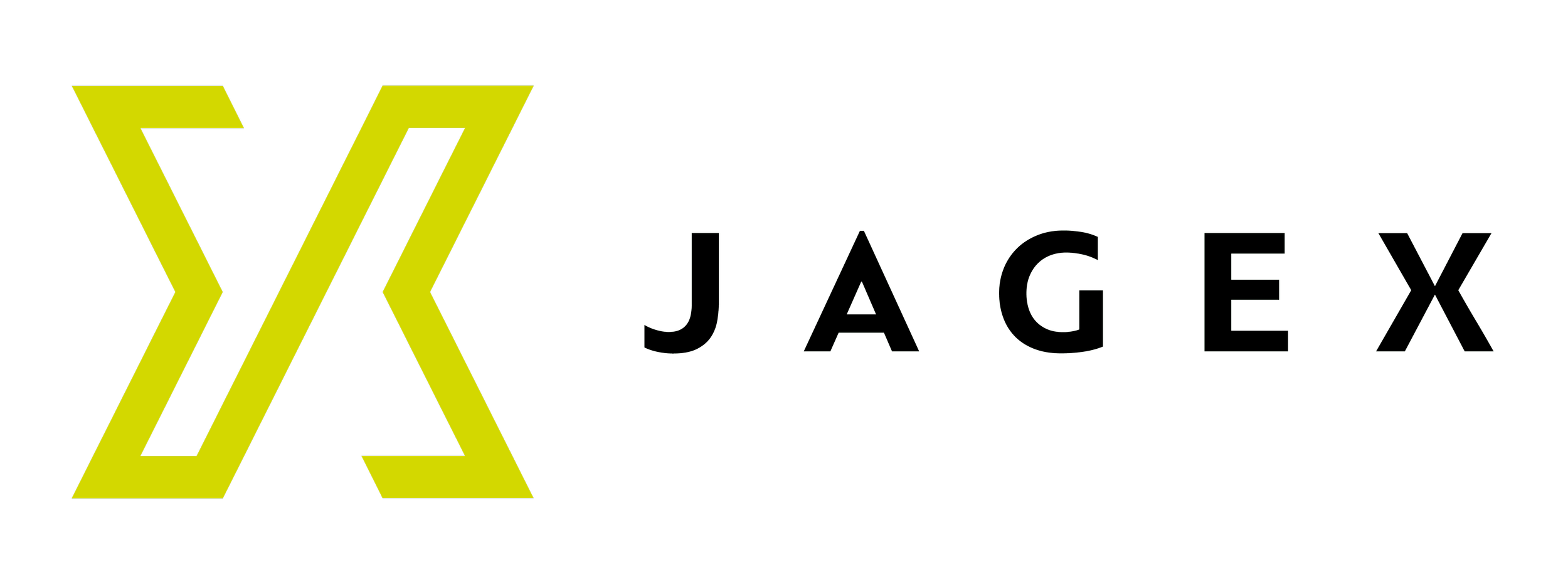 Logo with a stylized yellow 'X' symbol and the text 'JAGEX' written in black and green letters.