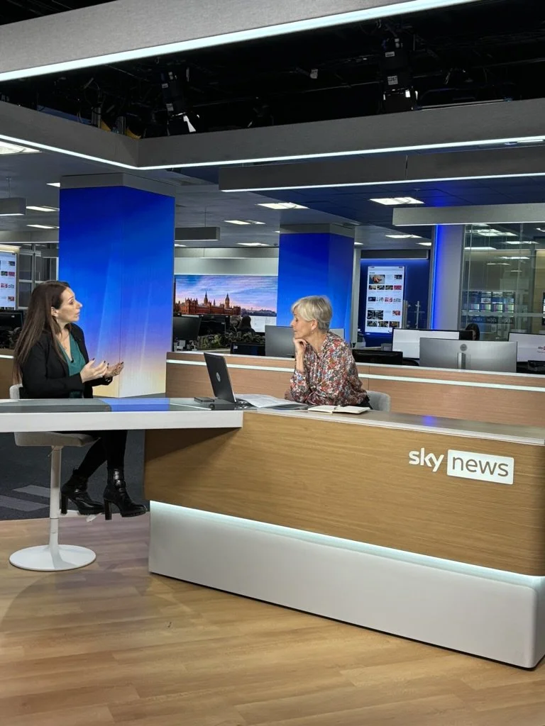 Dr Anna being interviewed on Sky News