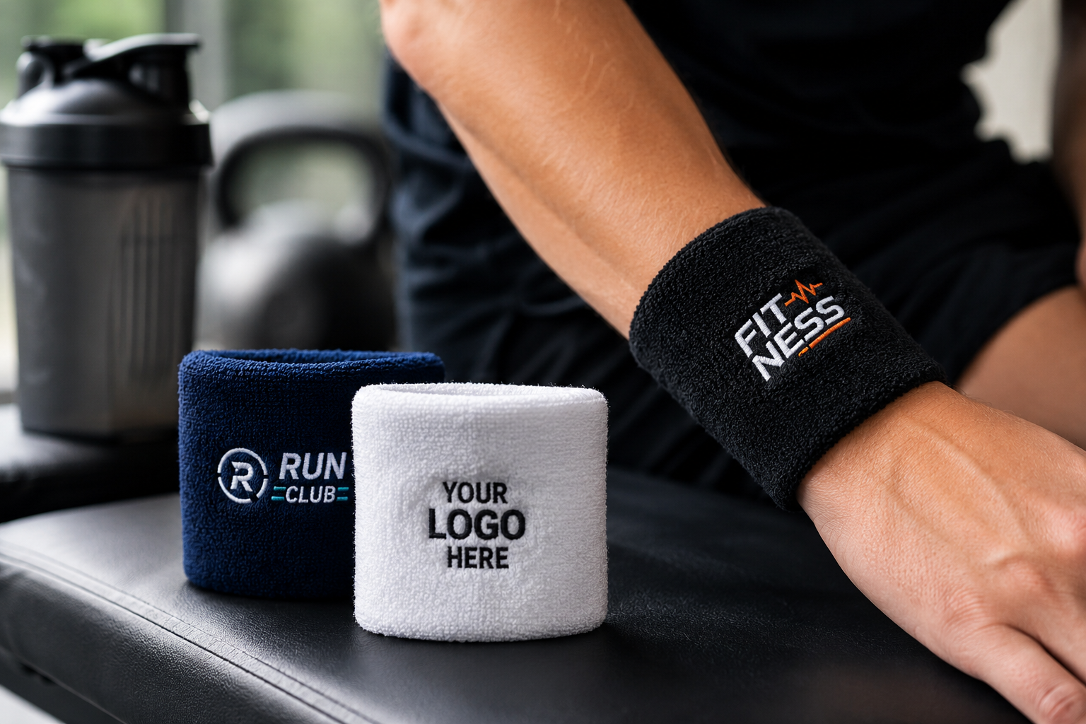 Bracelet éponge personnalisé : l'accessoire sport qui porte votre logo à chaque entraînement