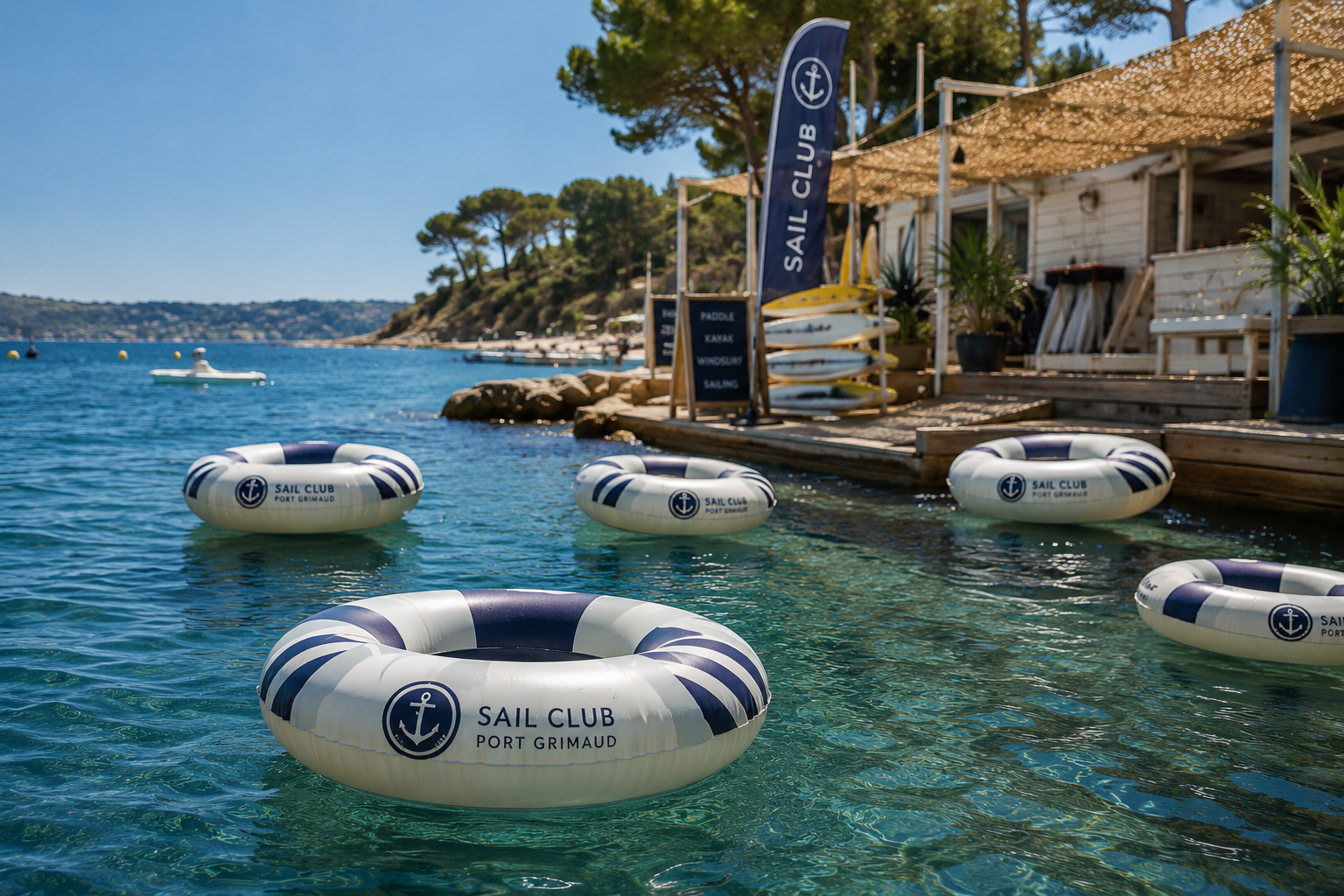 Bouée personnalisée pour clubs de plage et bases nautiques : l'identité de club qui flotte partout sur l'eau