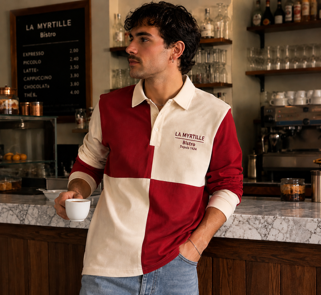 Polo rugby vintage personnalisé