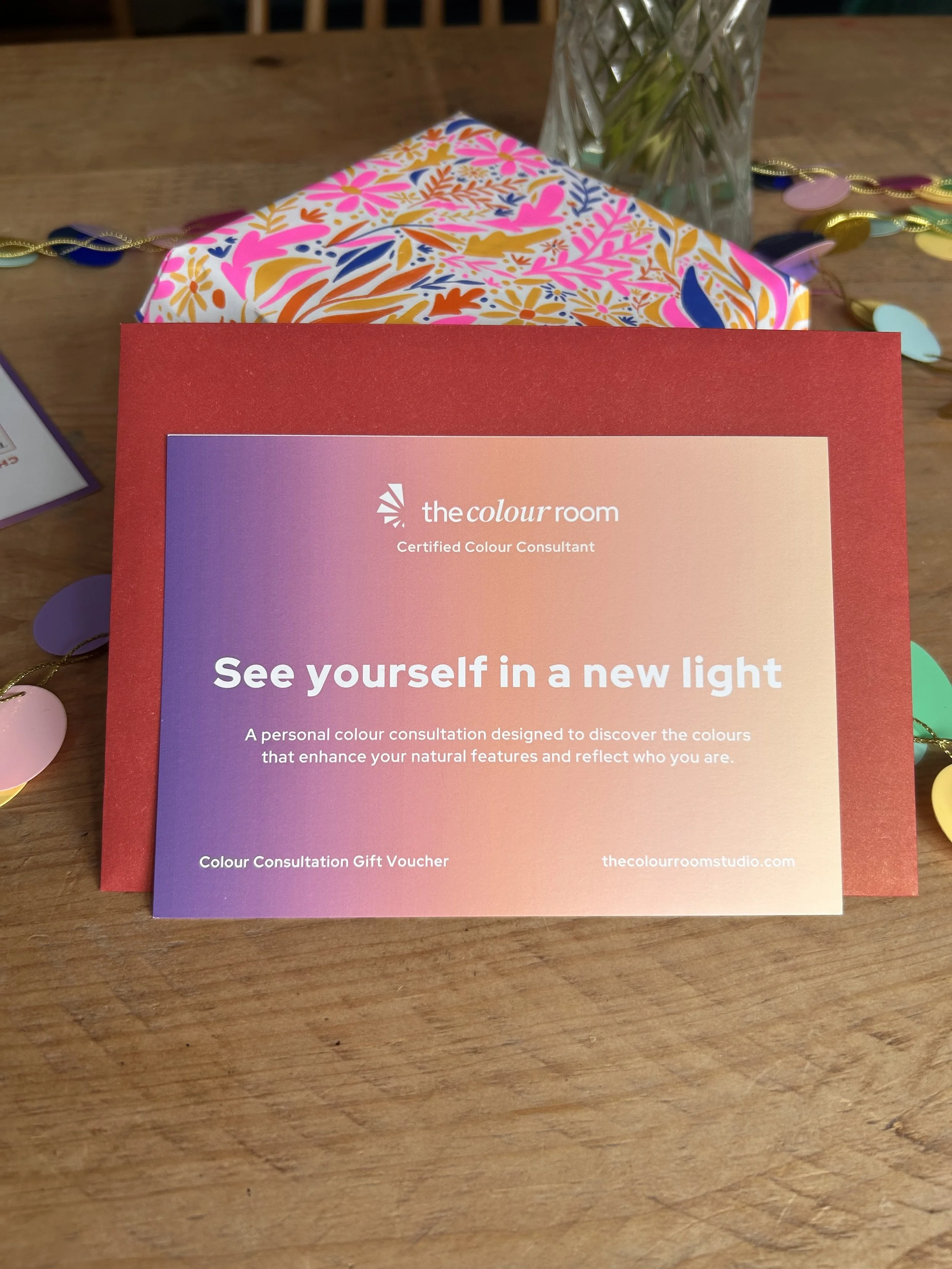 personal colour consultation gift card