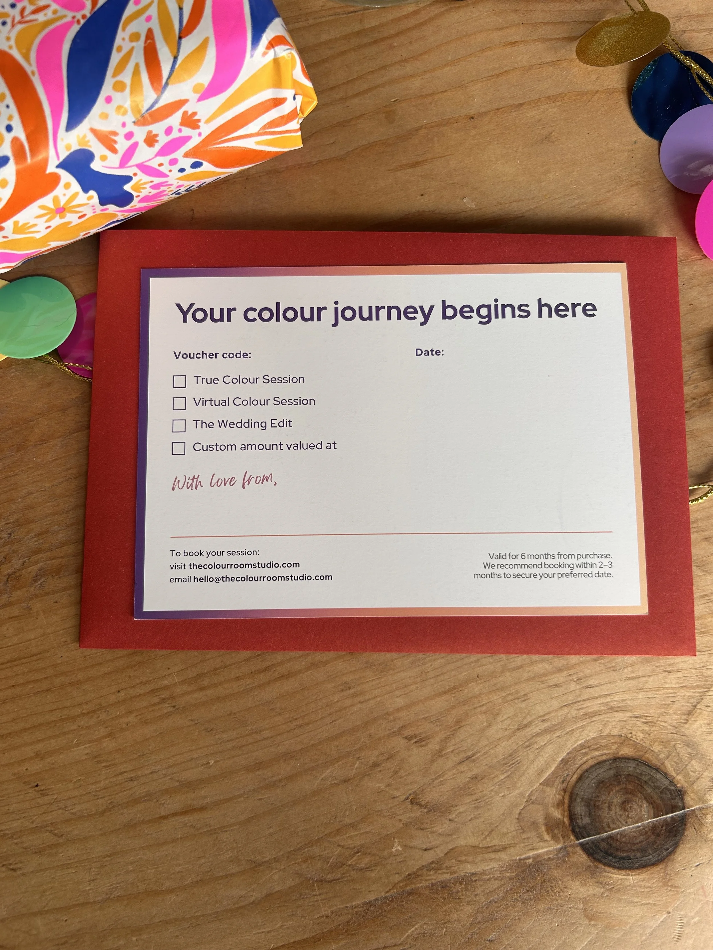 colour analysis derbyshire gift voucher