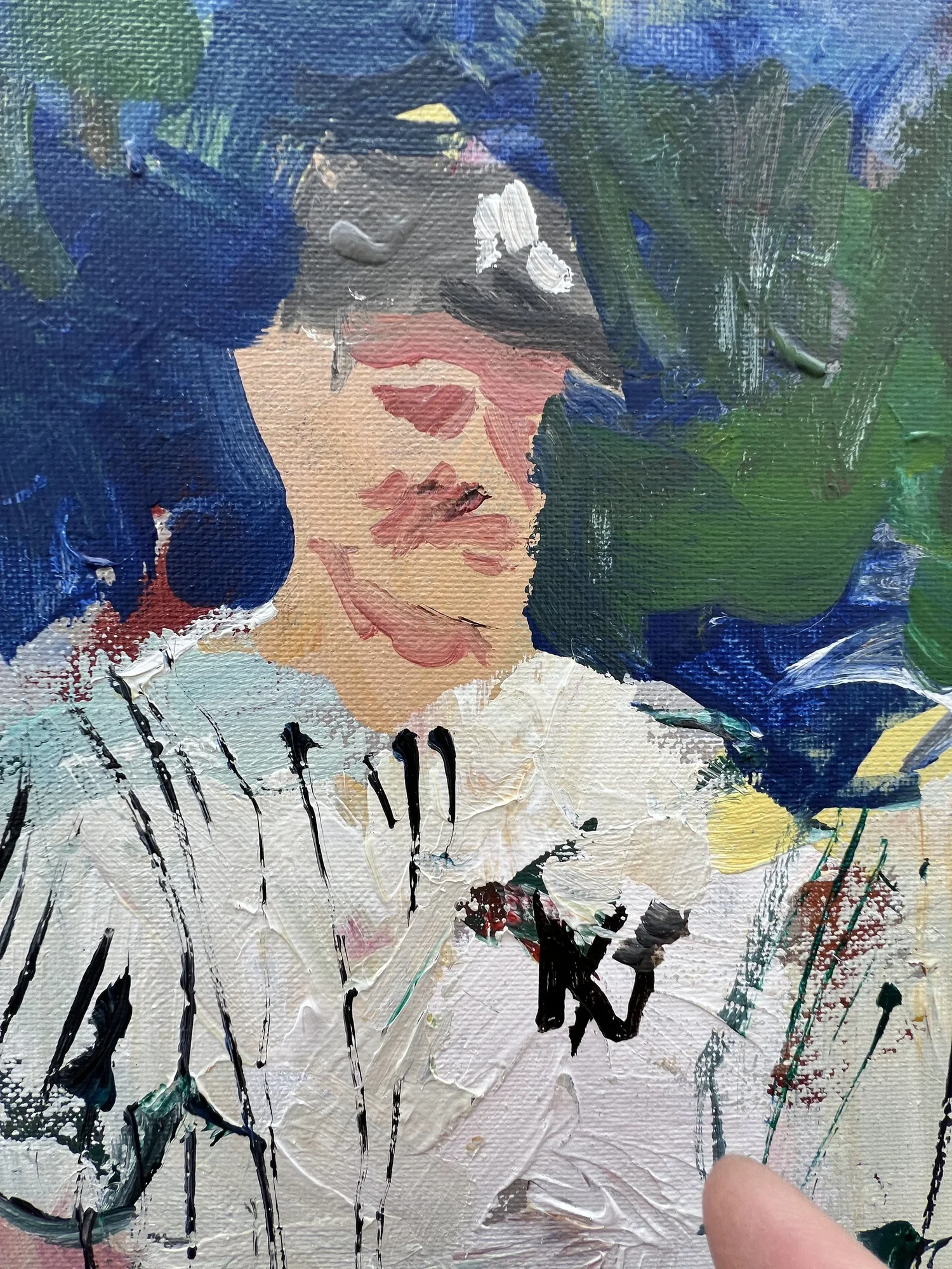 yankees-legends-mantle-dimaggio-maris-original-painting-closeup-2.webp