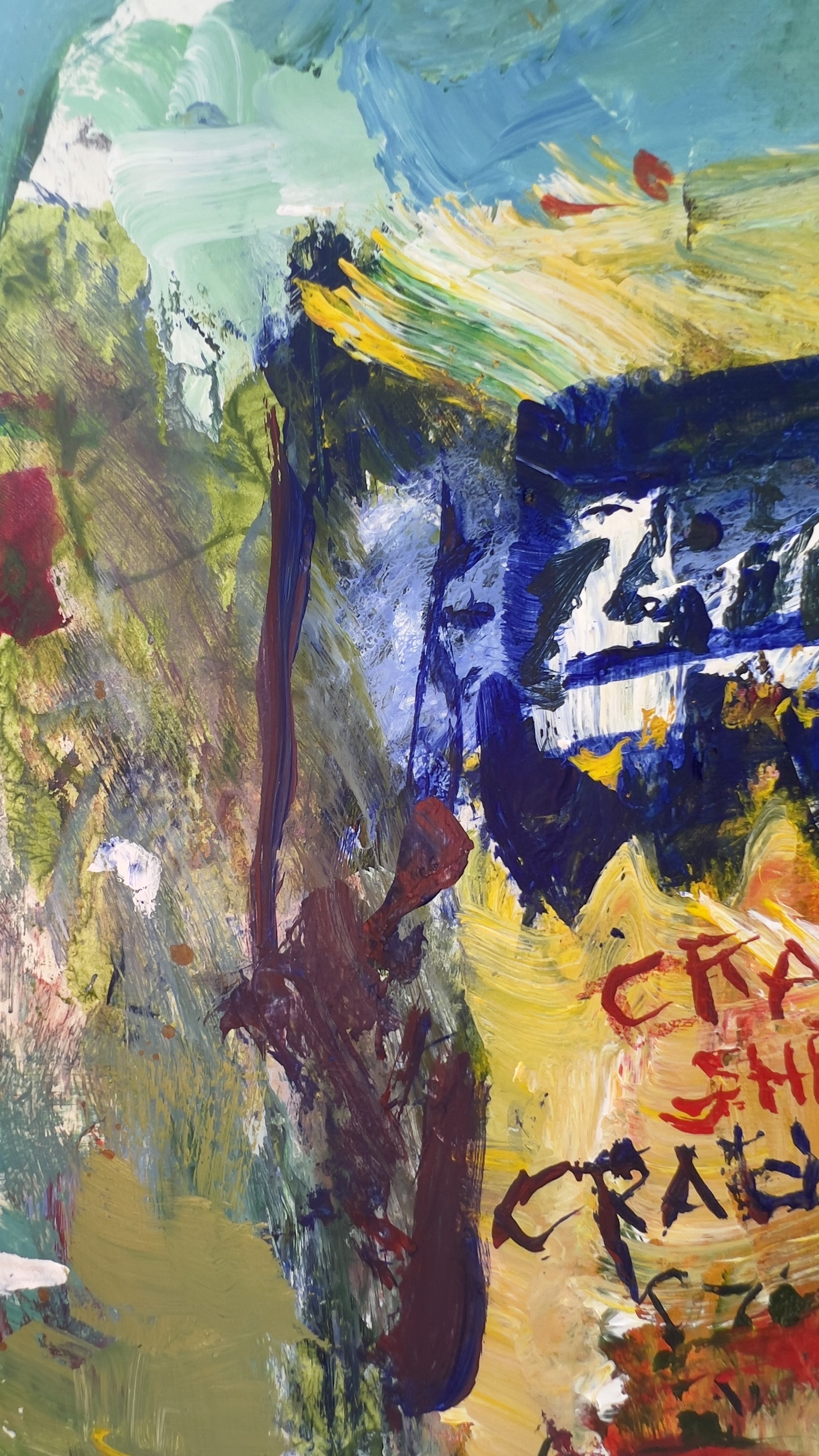 Mixed media painting of a Zatarain's crawfish boil seasoning box painting close up 1