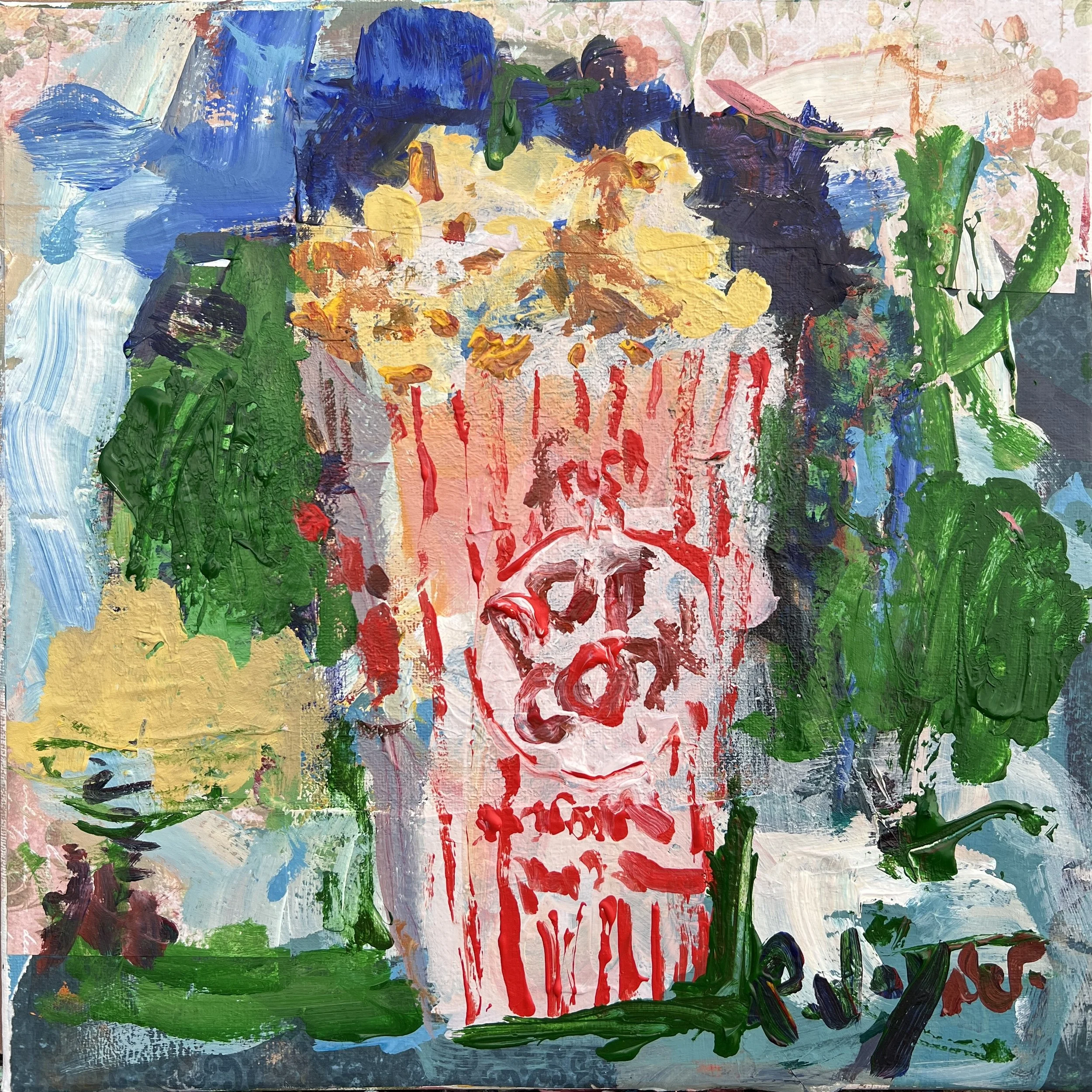 Poppin' Artful Delights: Original Popcorn Canvas