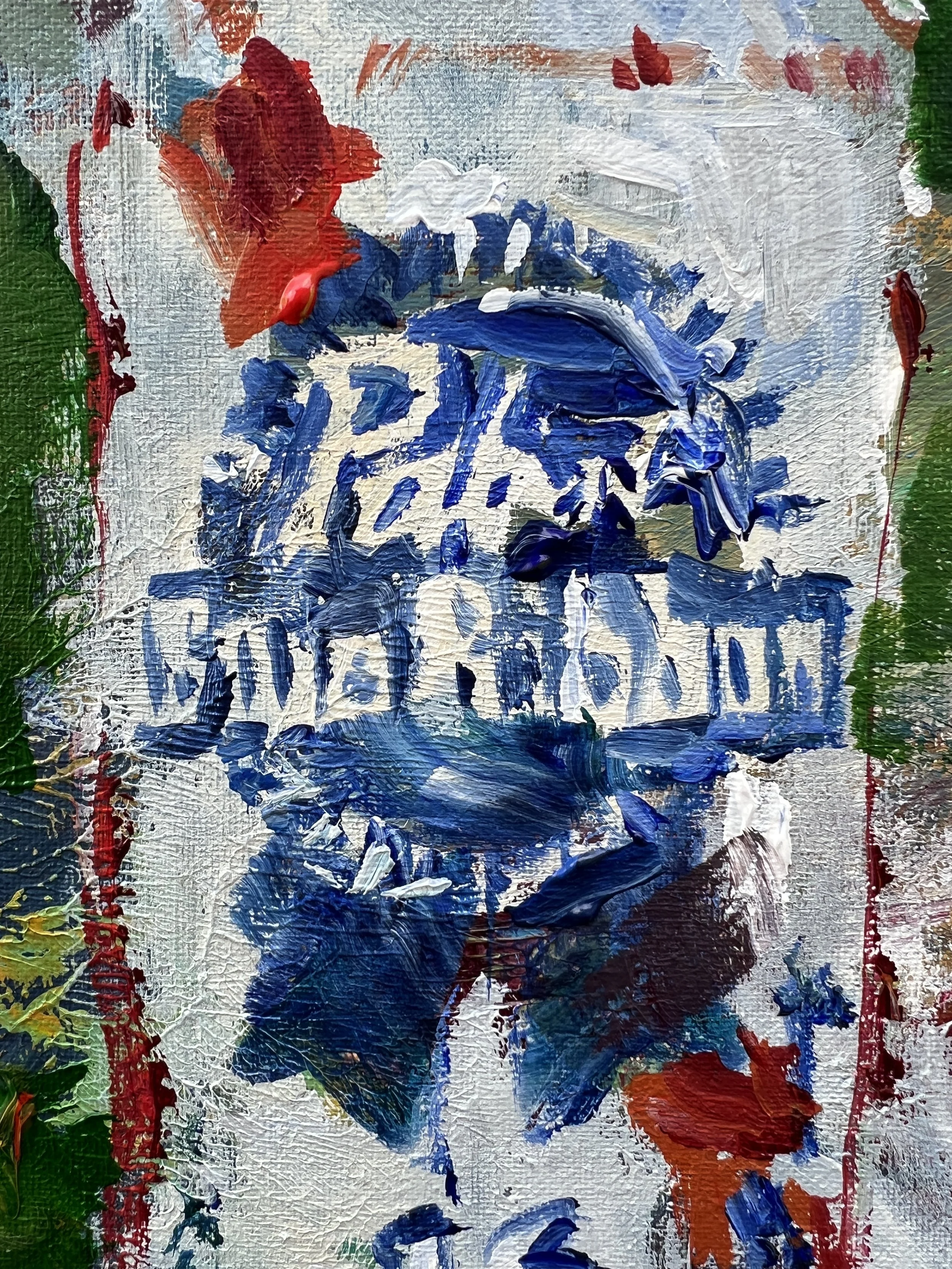 Bold expressive painting of Pabst Blue Ribbon close-up 3