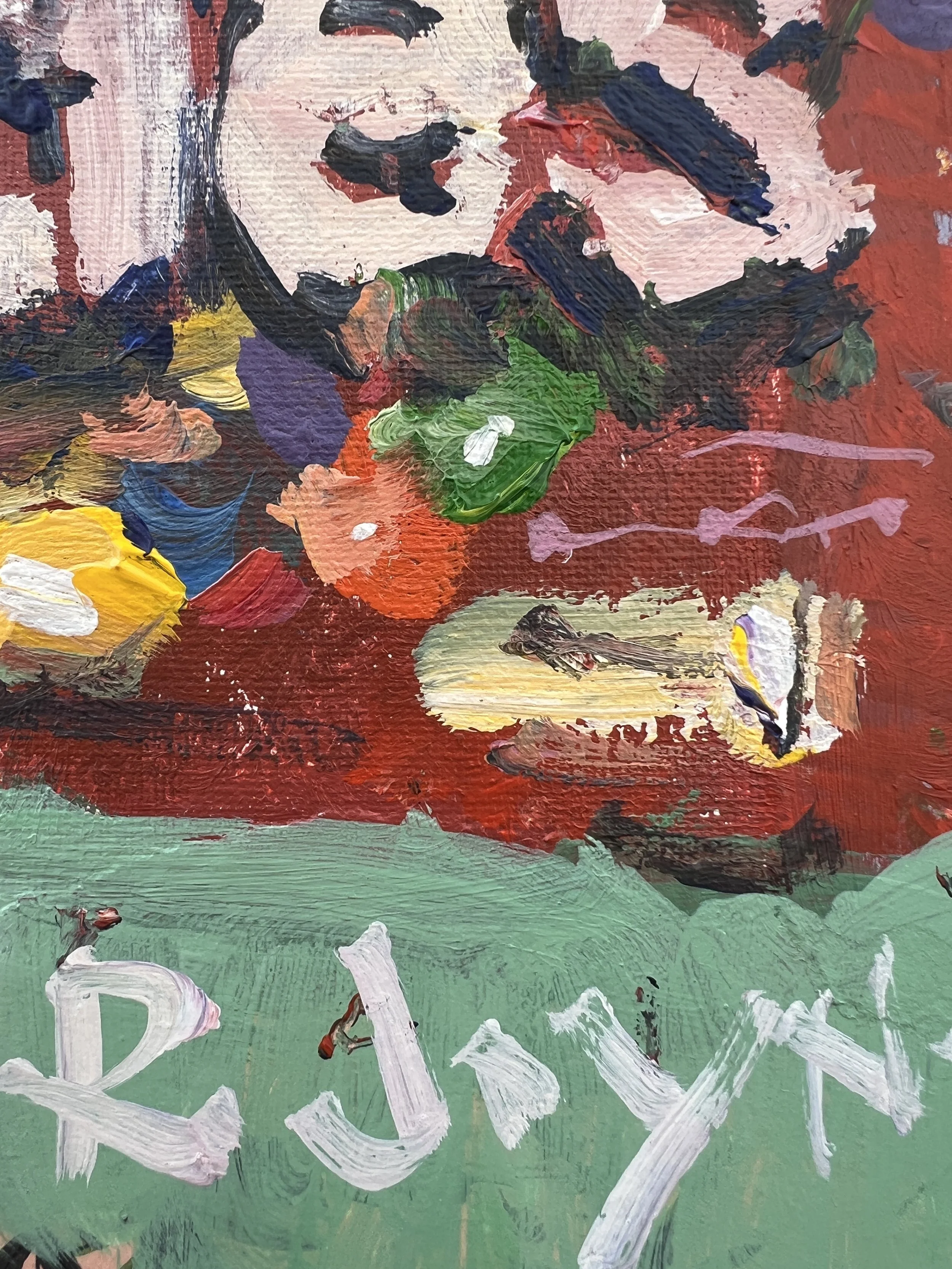 Texture detail of signature