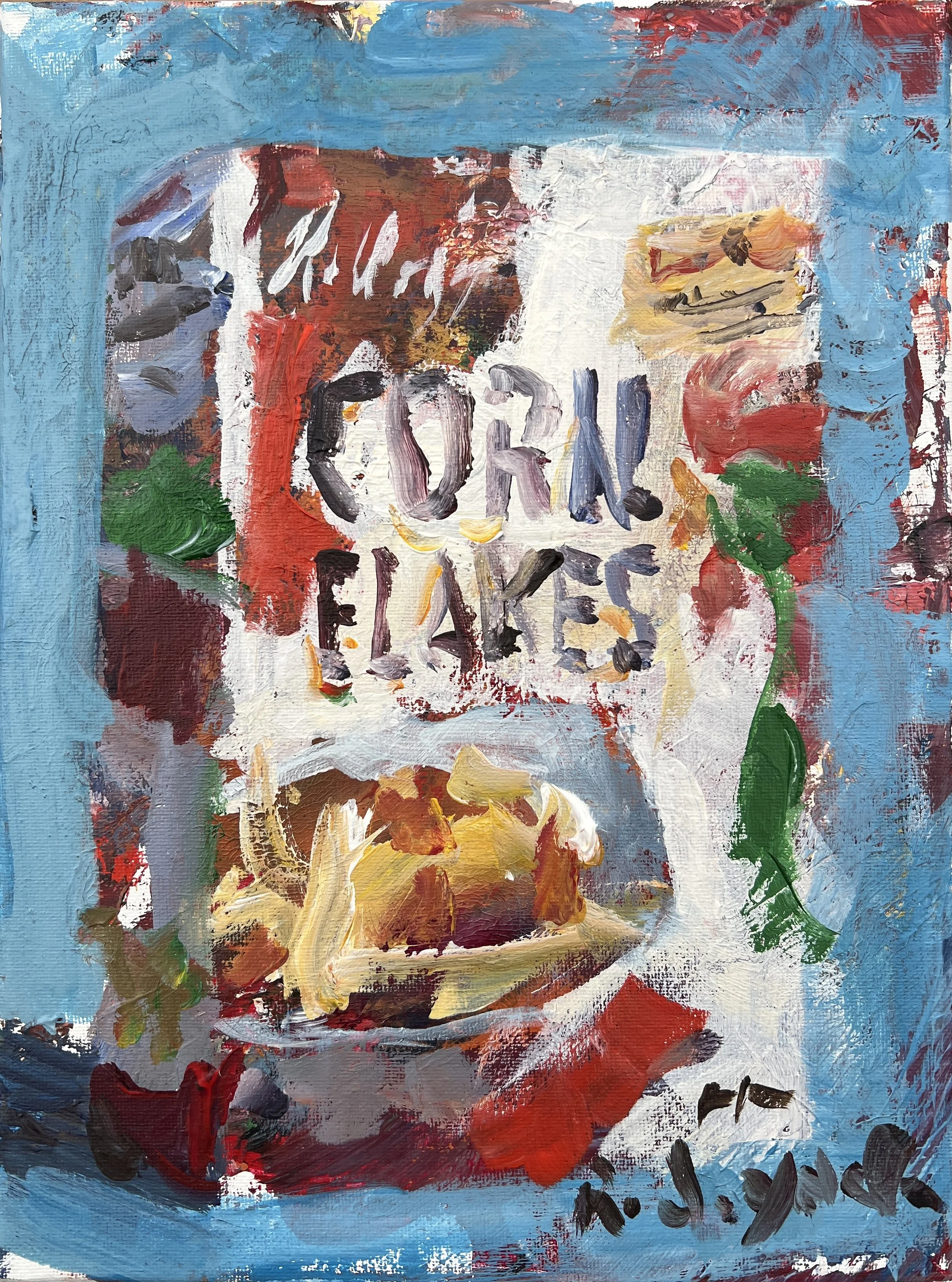 Corn Flakes Print | Vintage Breakfast Cereal Art