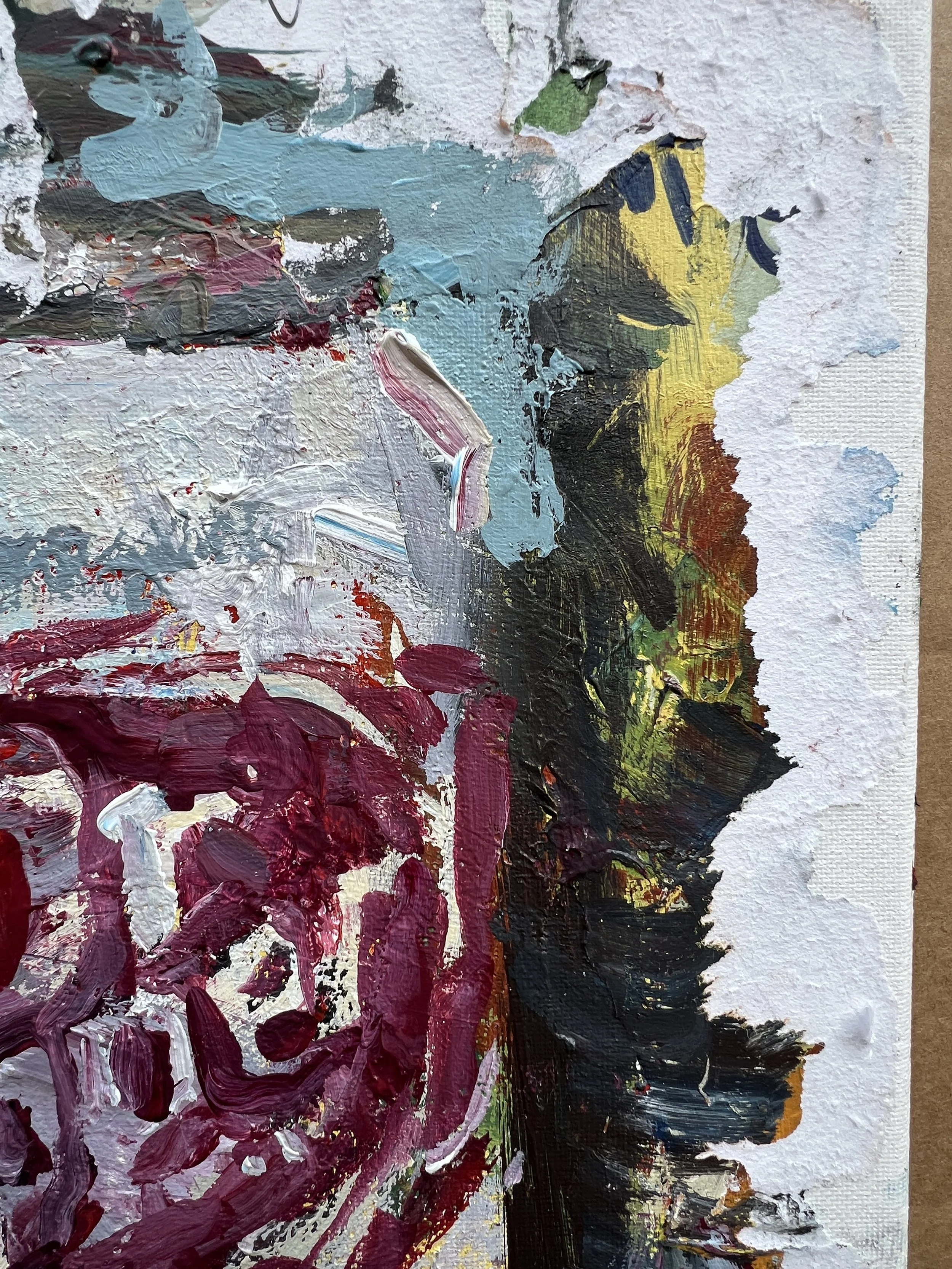 Close-up of Bold expressive painting of Diet Dr Pepper silver can