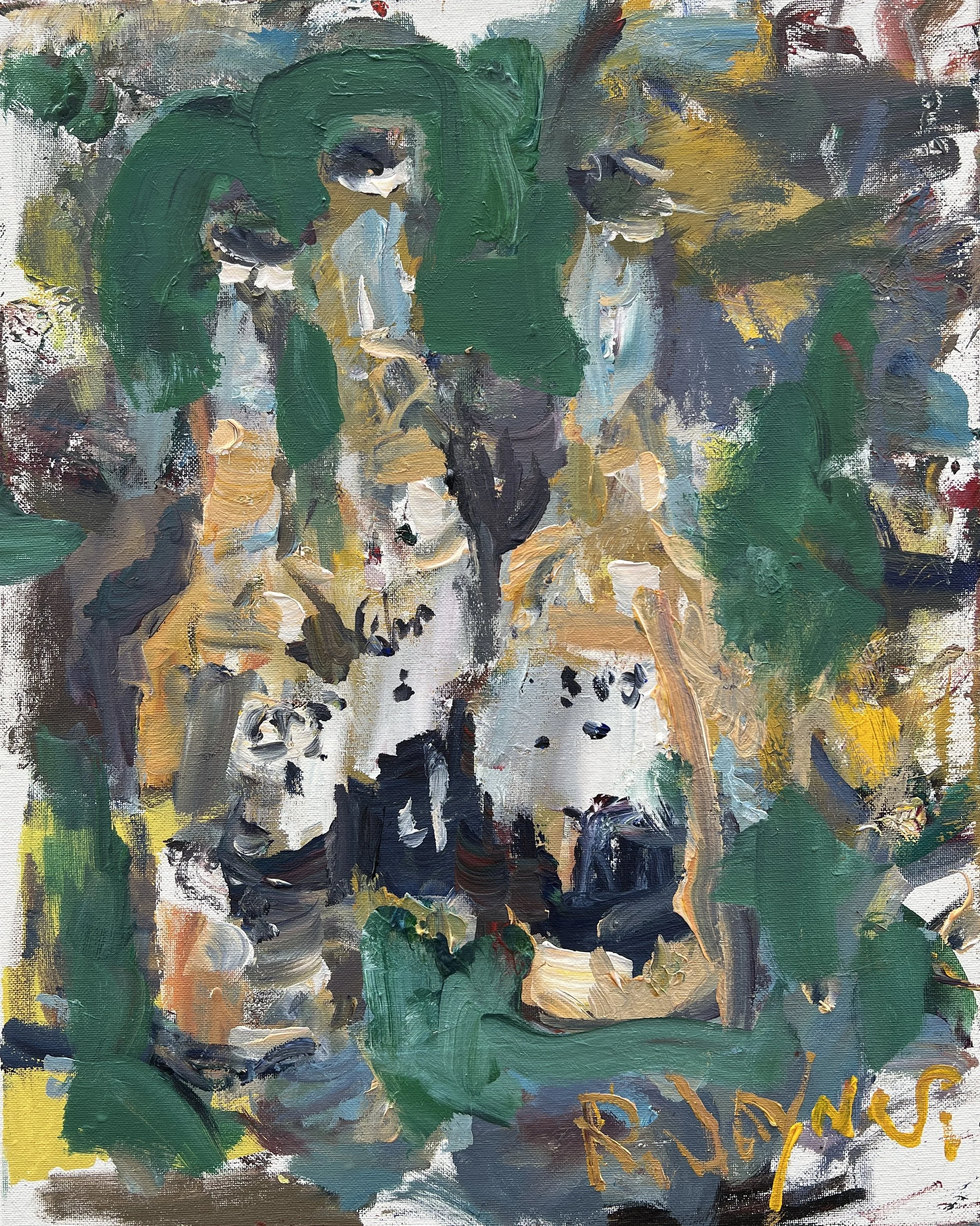 Bold expressive painting of three Corona beer bottles with lime wedges, acrylics on 20x16 canvas - bar wall art