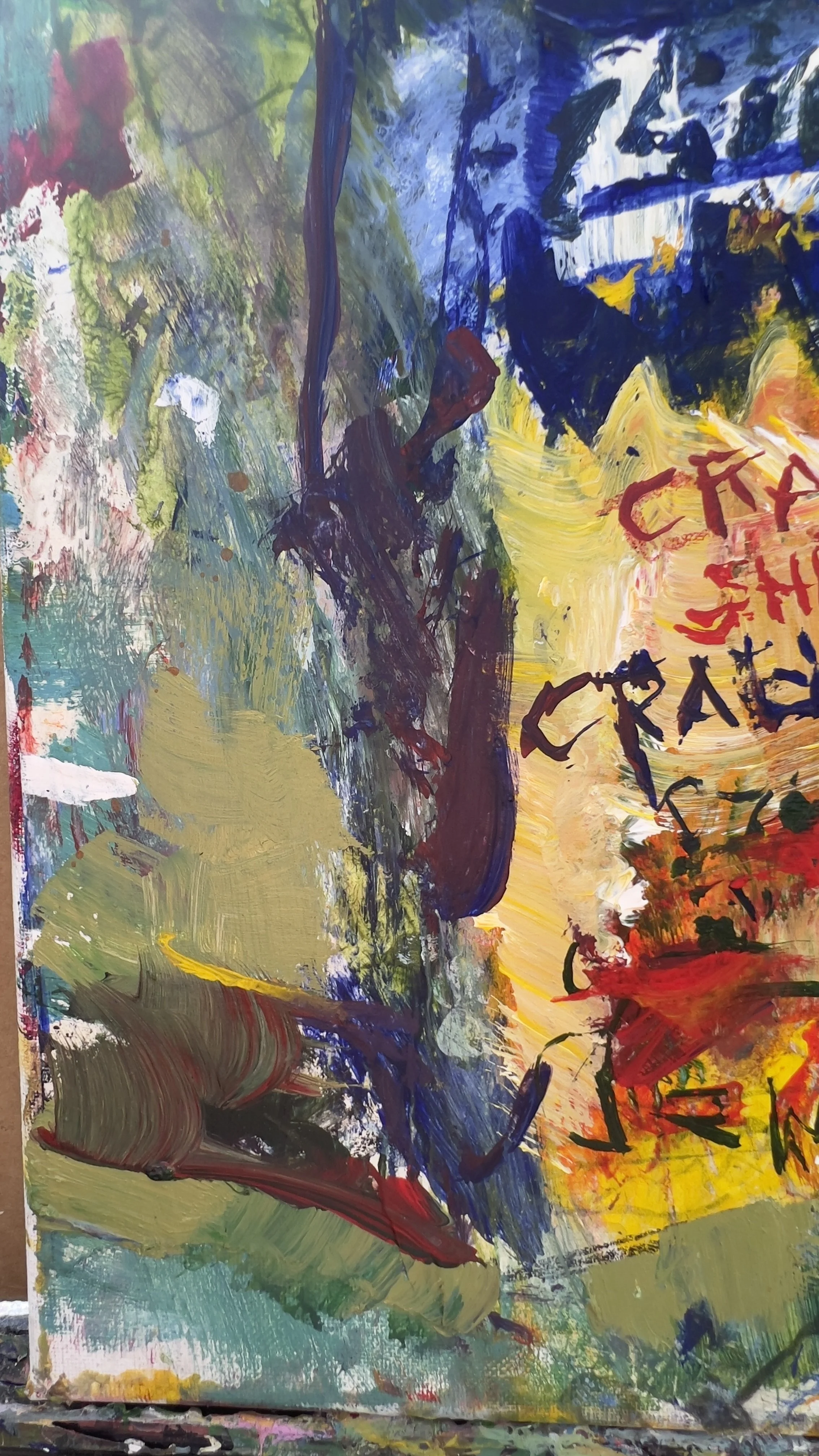 Mixed media painting of a Zatarain's crawfish boil seasoning box painting close up 3