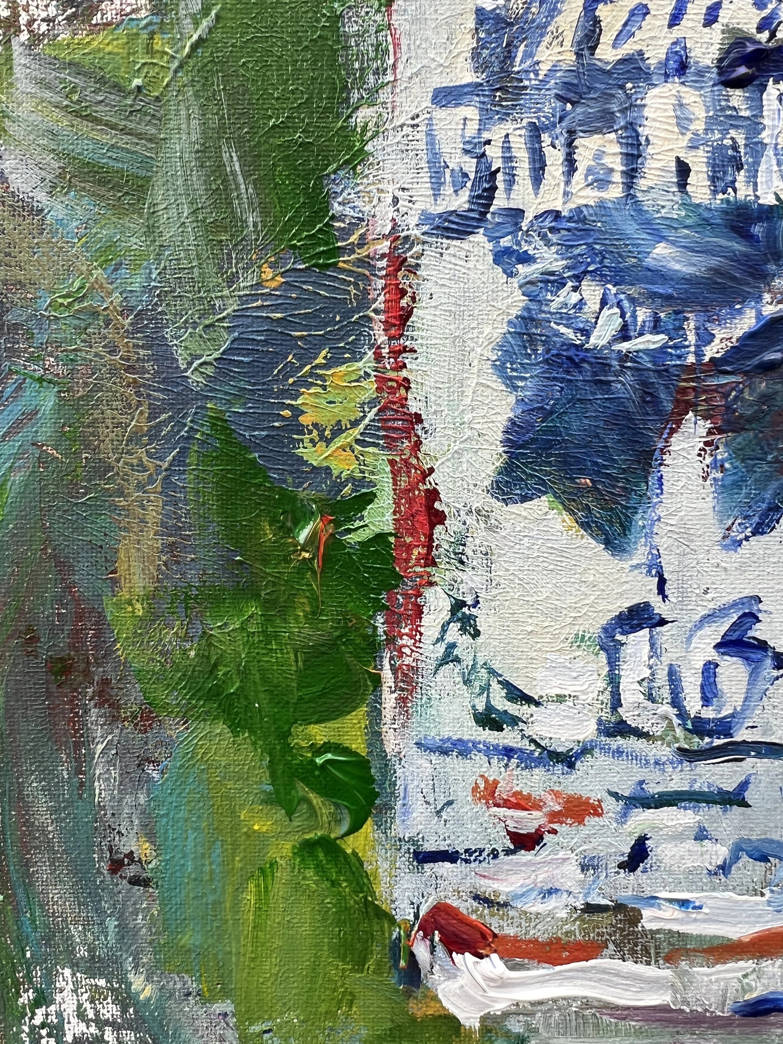 Bold expressive painting of Pabst Blue Ribbon close-up 4