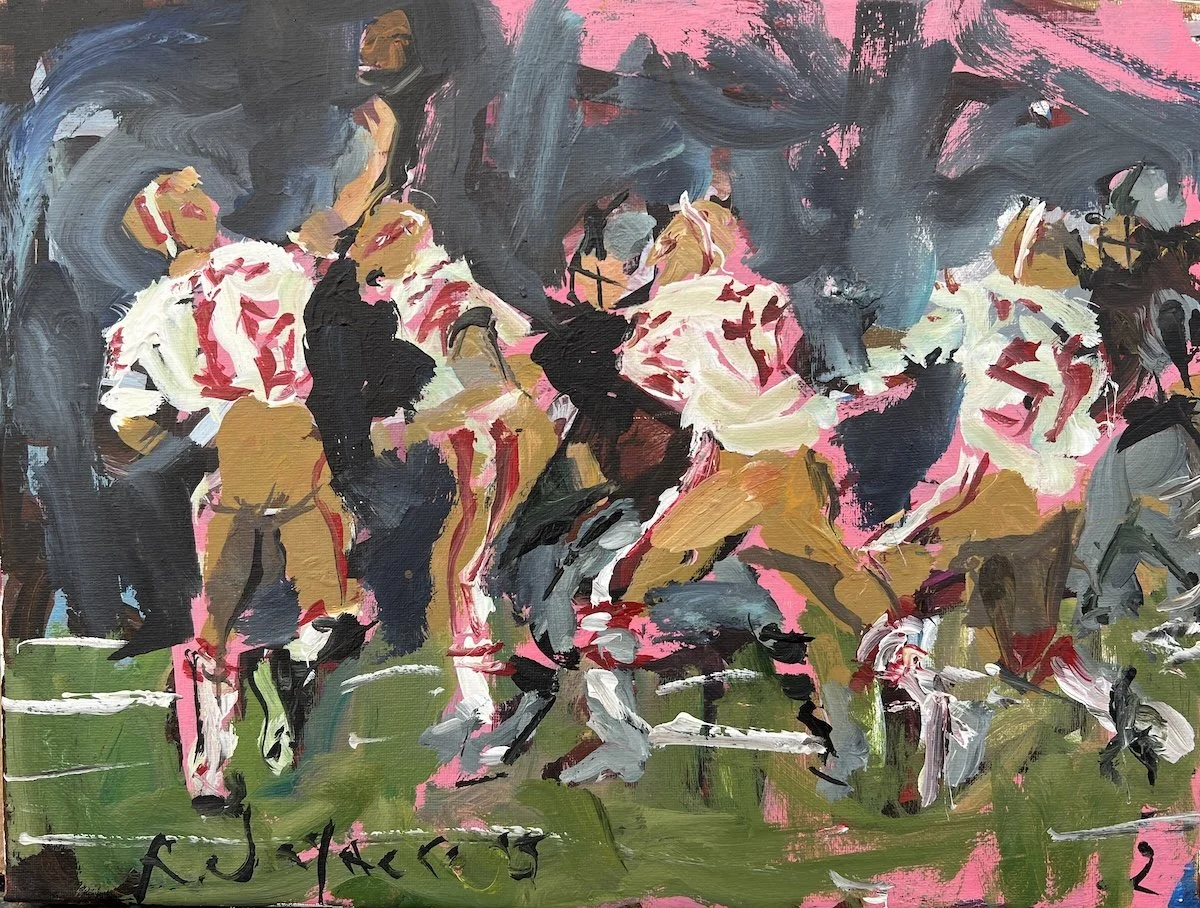 San Francisco 49ers original football painting