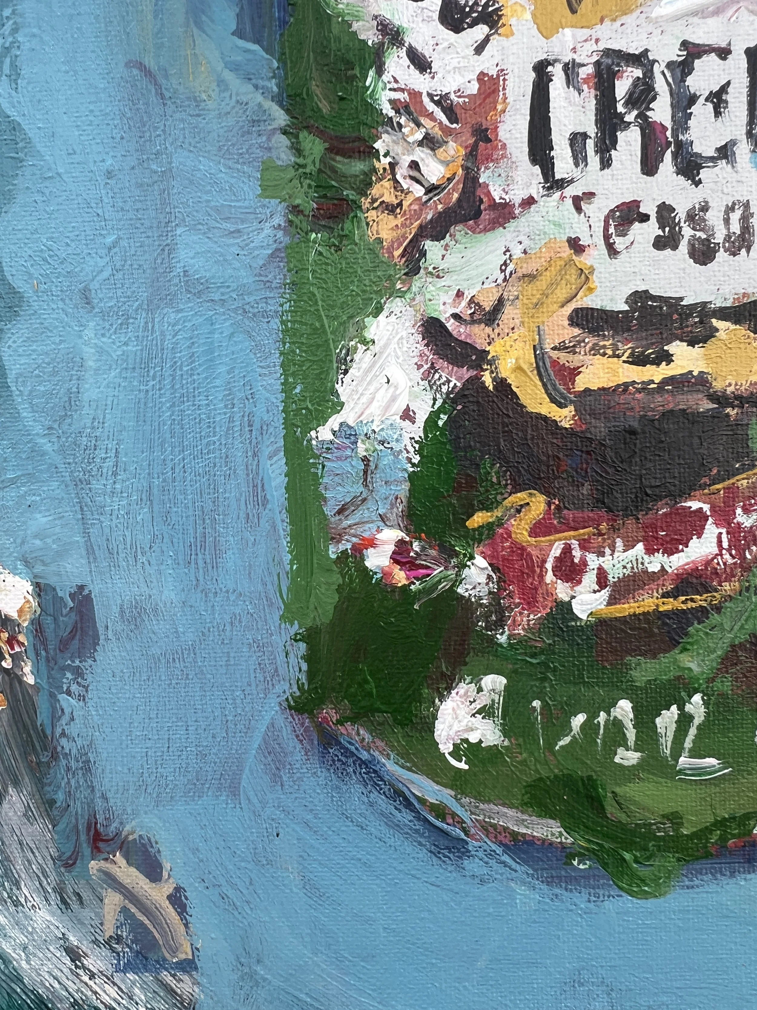 Bold, expressive painting featuring a container of Tony Chachere's Original Creole Seasoning close up 4