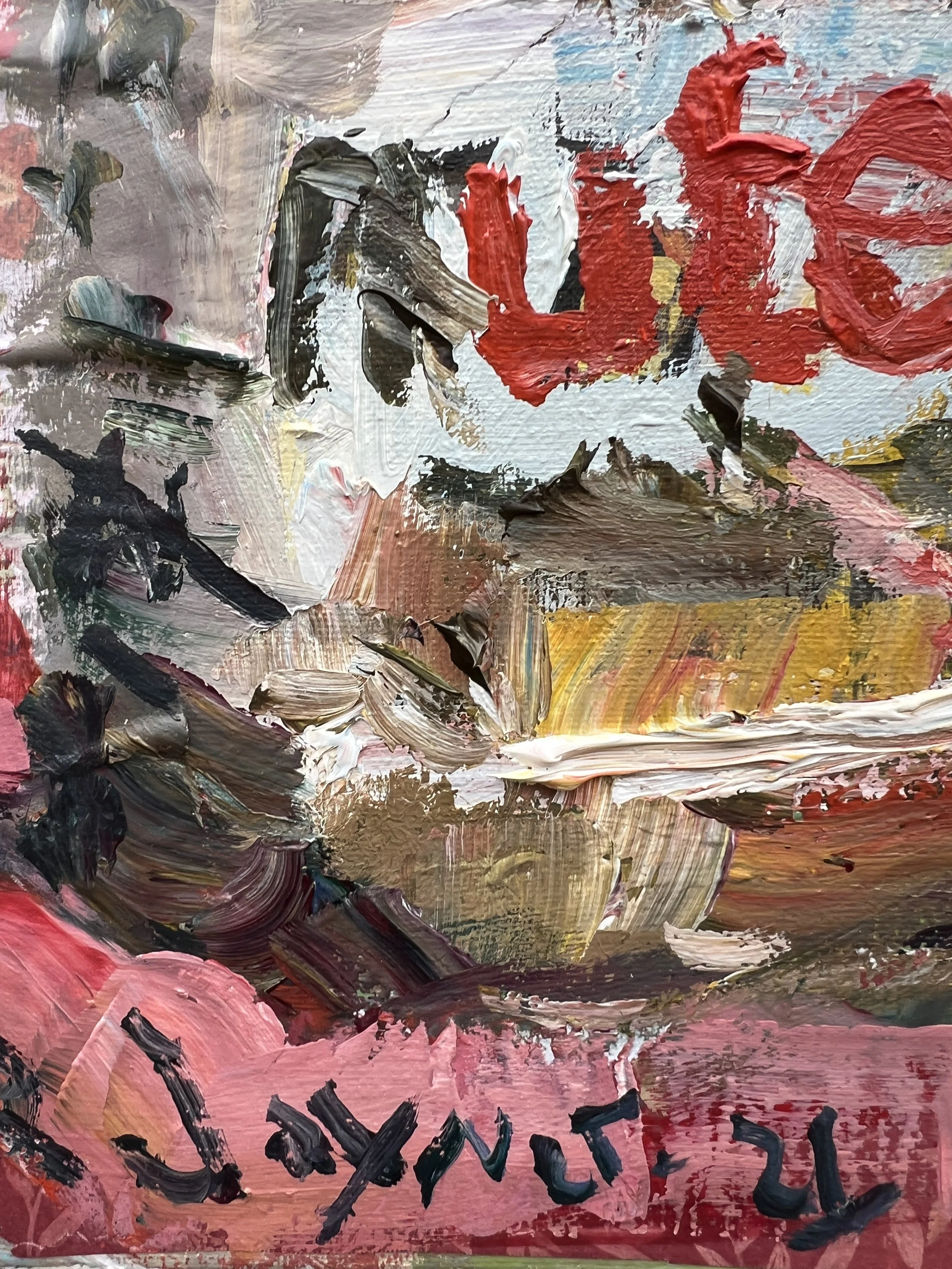 Close-up of signature