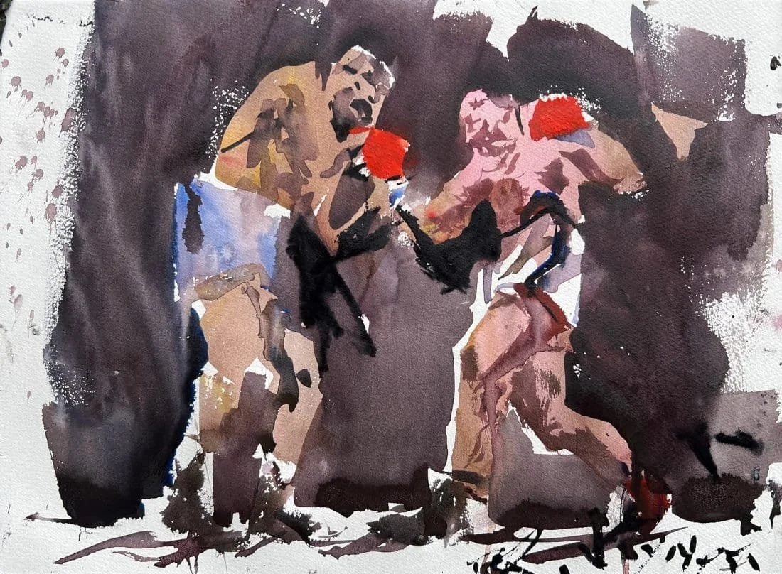 Expressive boxing art - Rocky Marciano