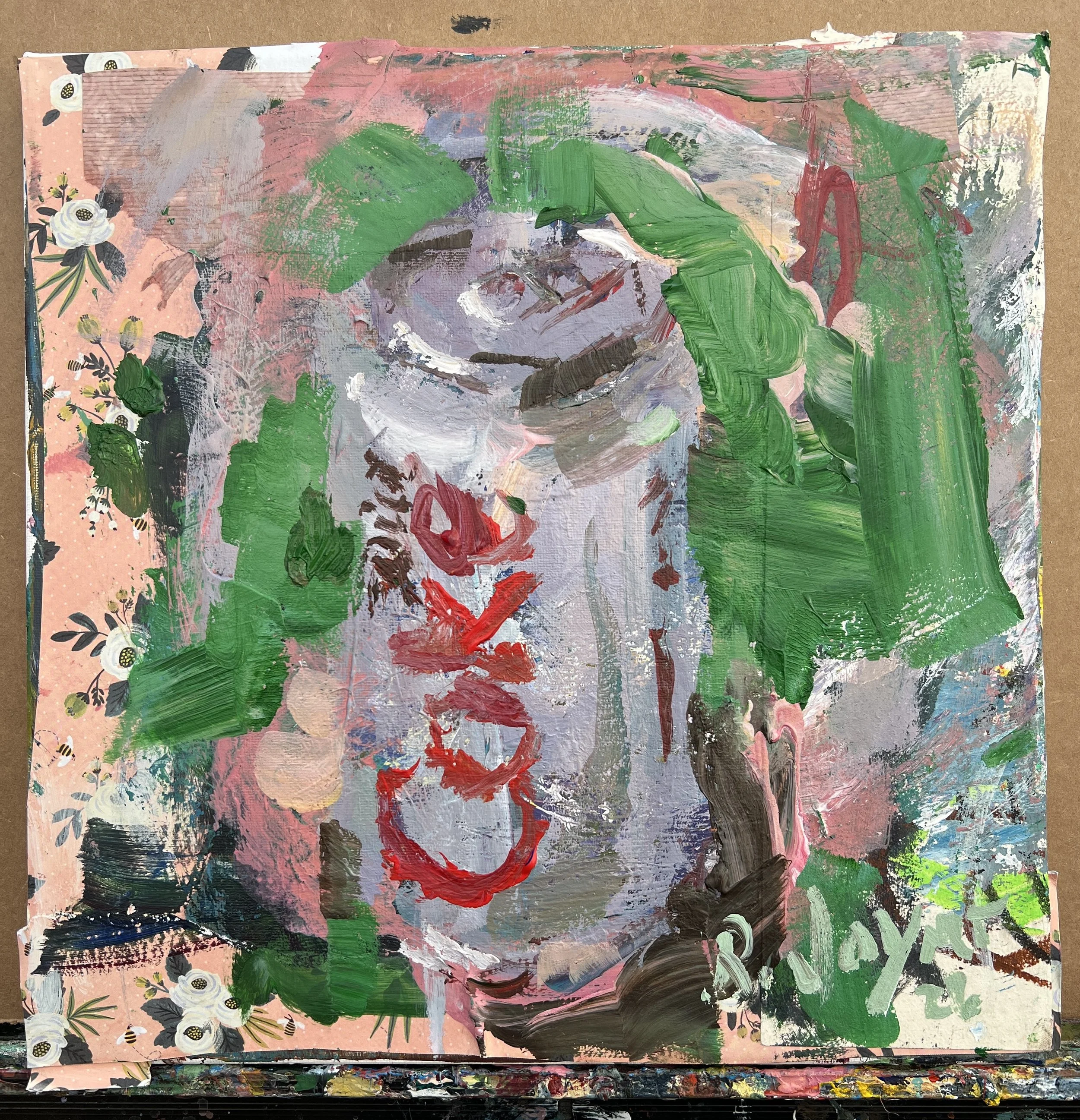 eye-catching original painting of a Diet Coke can, blending nostalgia with vibrant artistry. shows all edges