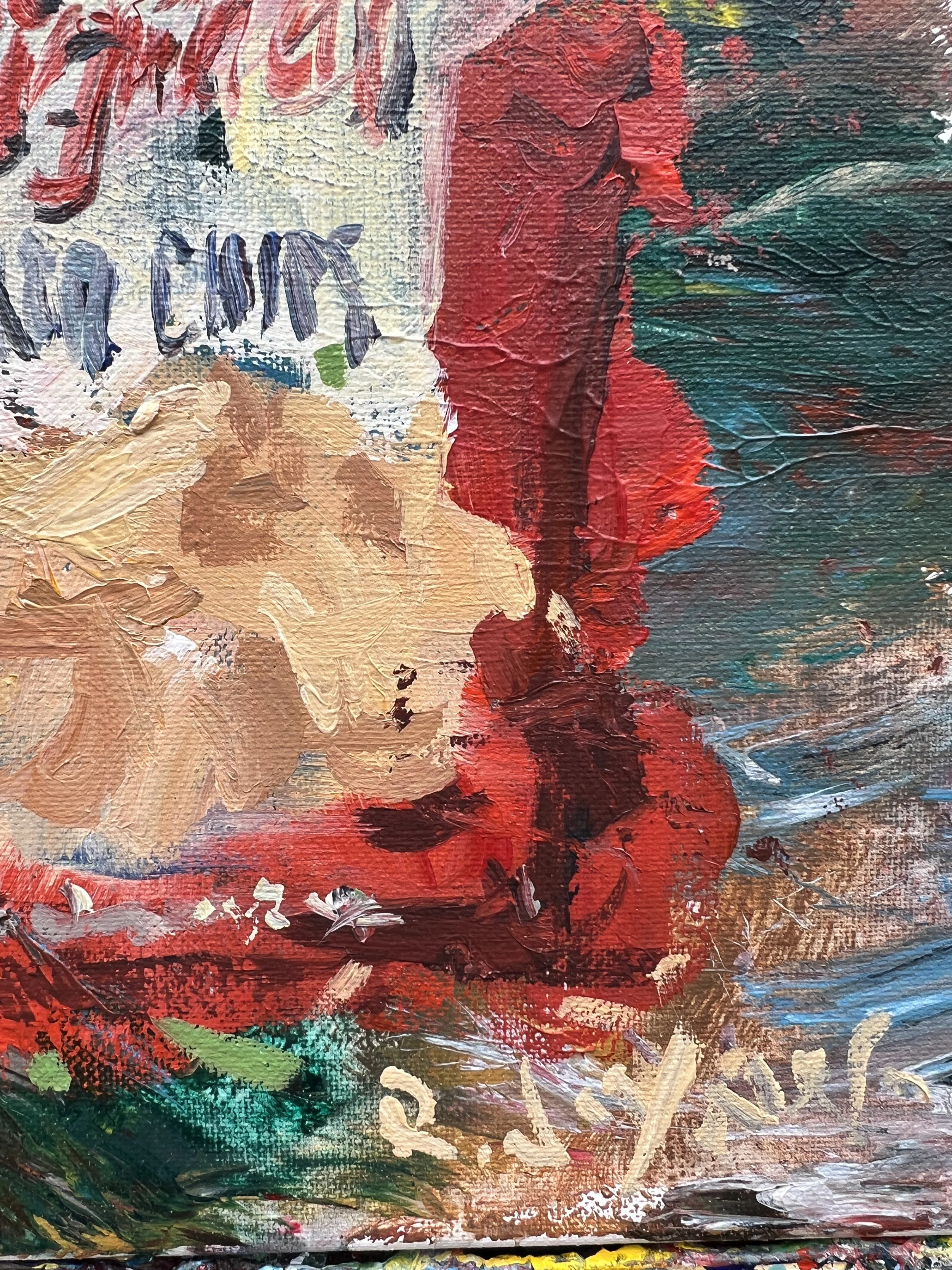 Brushwork detail of artist signature