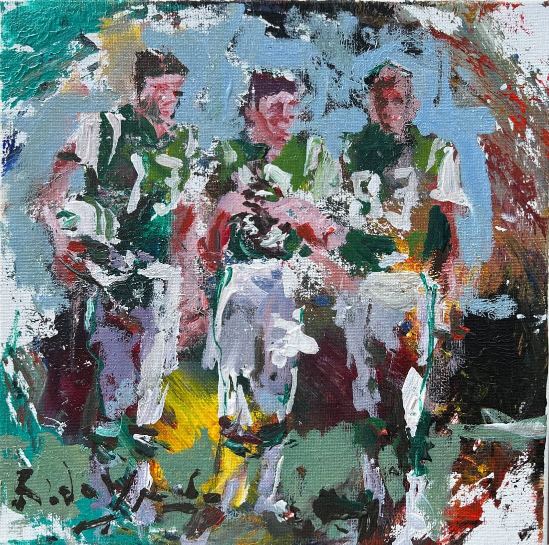 New York Jets art collection showing original paintings and available prints