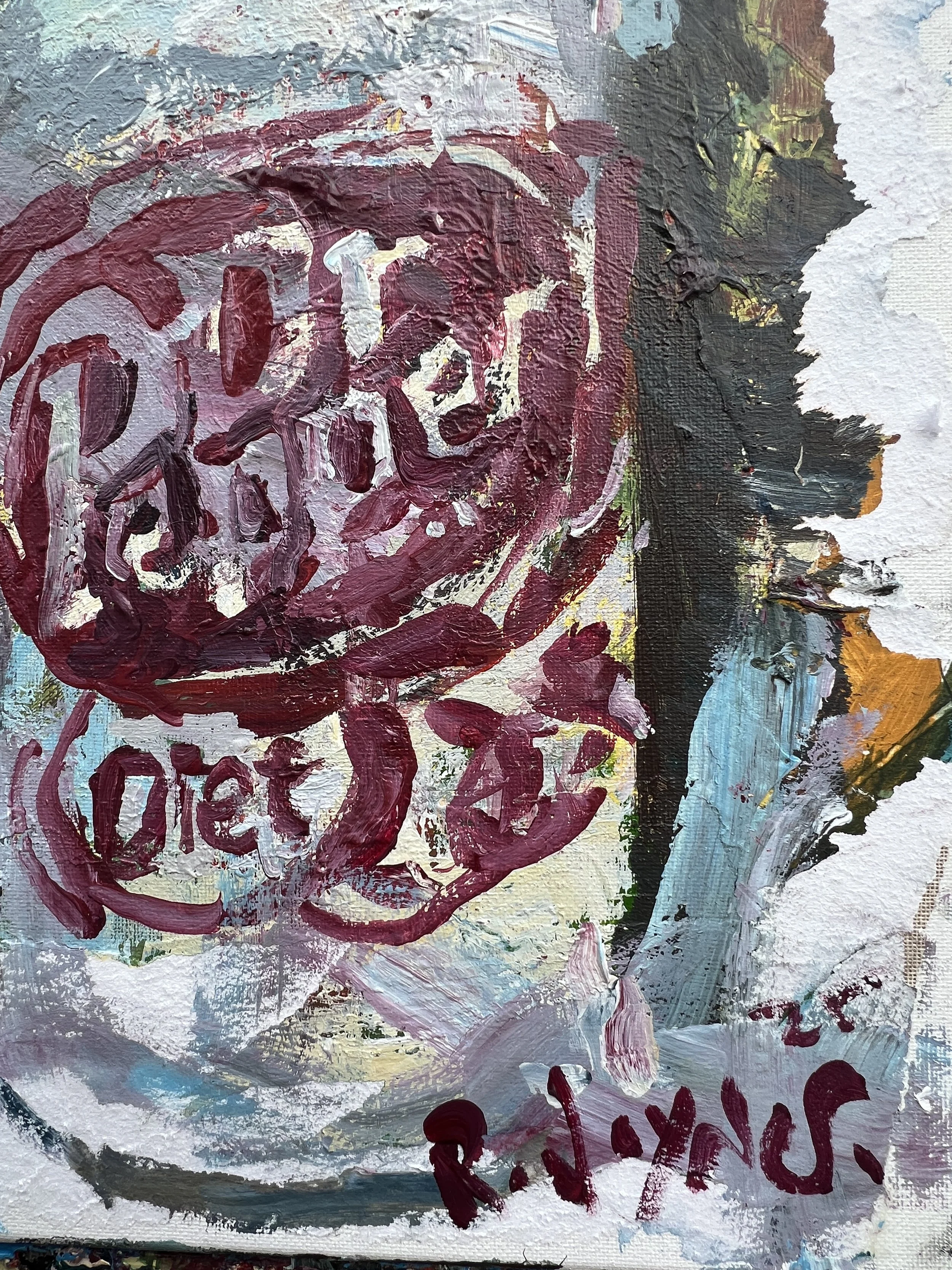 Detail view of signature