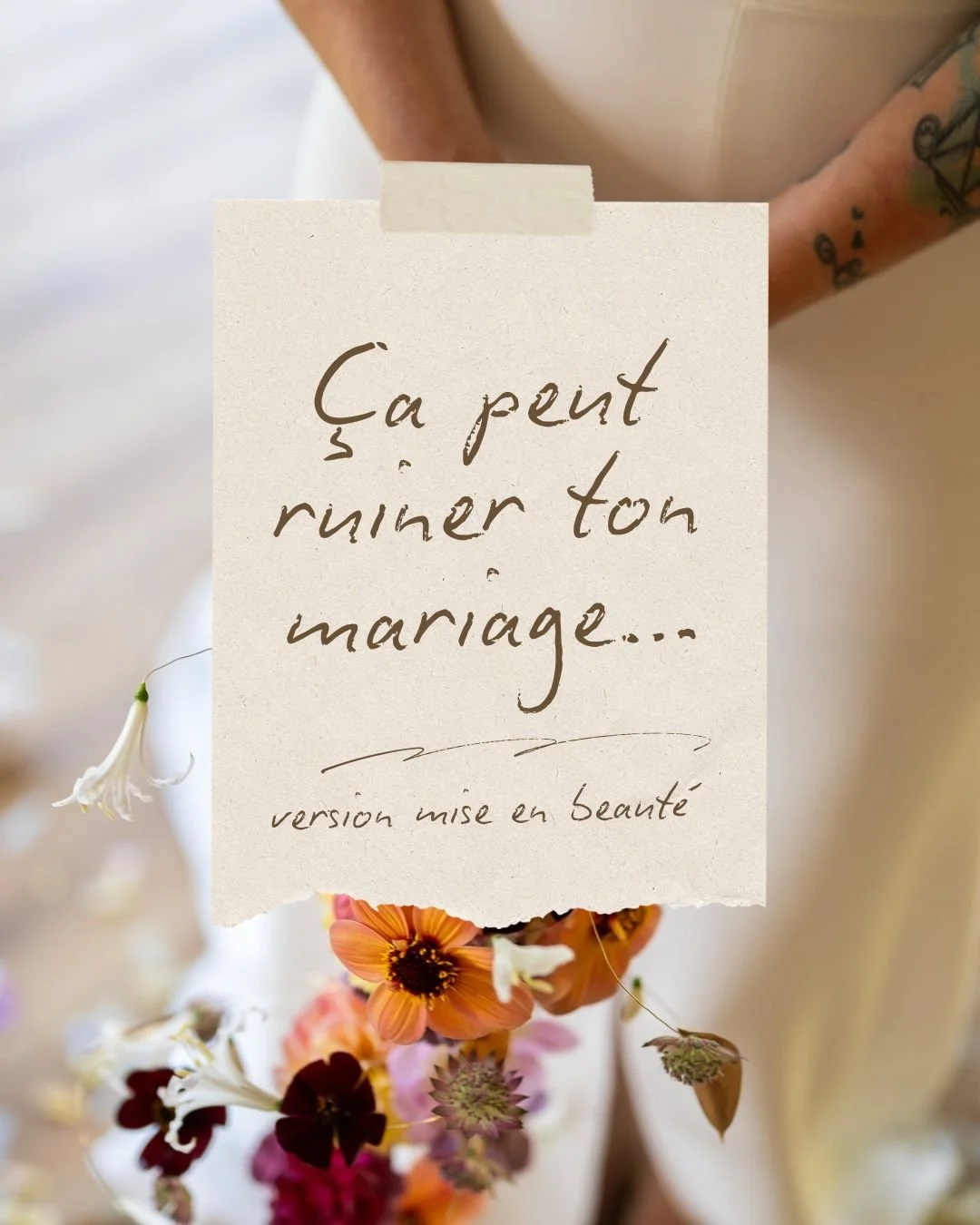 **&Ccedil;a peut ruiner ton mariage&hellip;**

Choisir uniquement selon le prix.

Parce que non, le moins cher n&rsquo;est pas toujours le bon choix.

Quand tu choisis un prestataire,
tu ne paies pas juste une prestation.

Tu paies une exp&eacute;rie