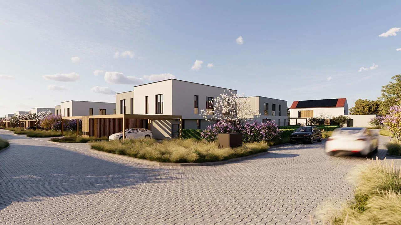 Vizualizace exteriérů zástavby rodinných domů