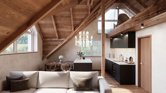 Vizualizace horského apartmánu