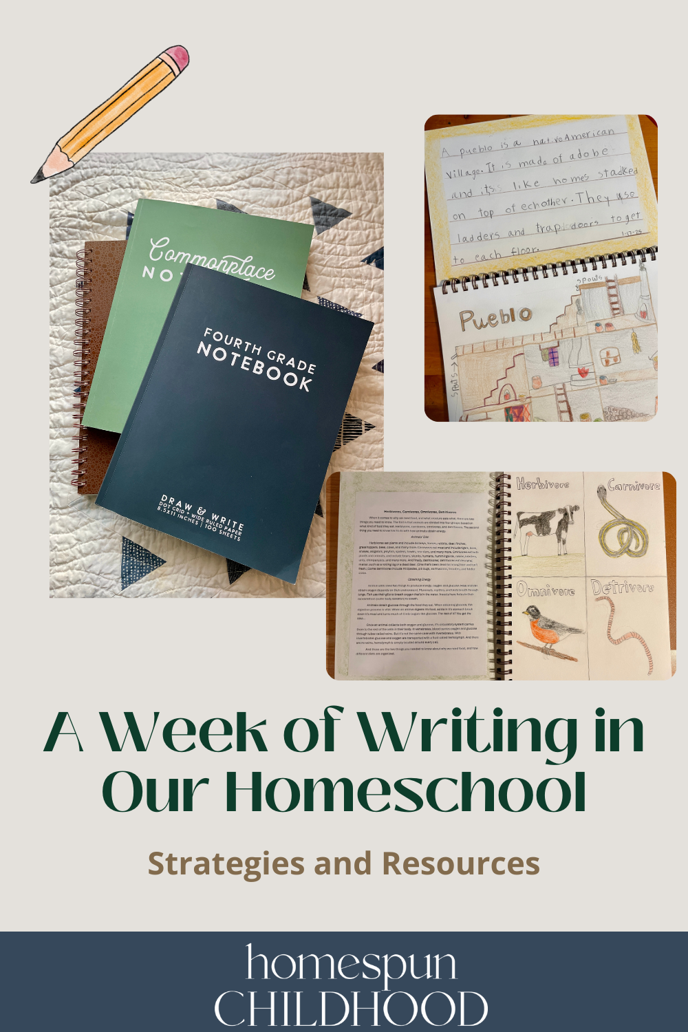 A Week of Writing in Our Homeschool: Strategies and Resources
