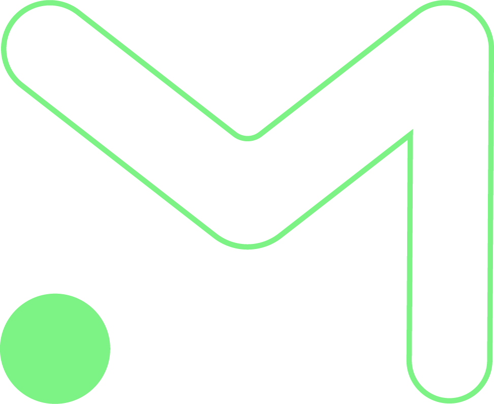 Memetic logo – stylised green M symbol