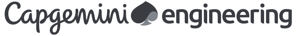 Capgemini Engineering logo with text and a grey spade symbol.