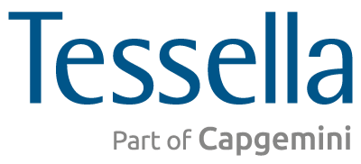 Tessella logo, a part of Capgemini, featuring blue and gray text.