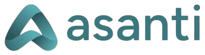 The image features the Asanti logo with the company name in stylized blue-green text.