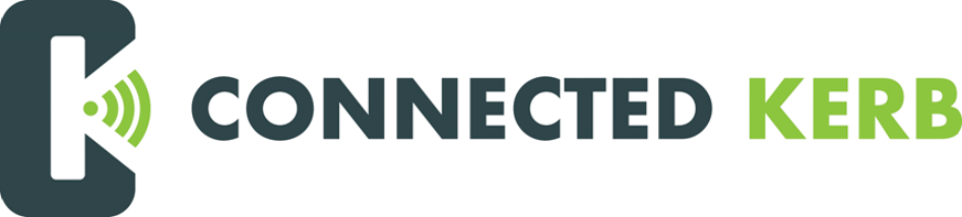 Connected Kerb logo with green wireless signal icon
