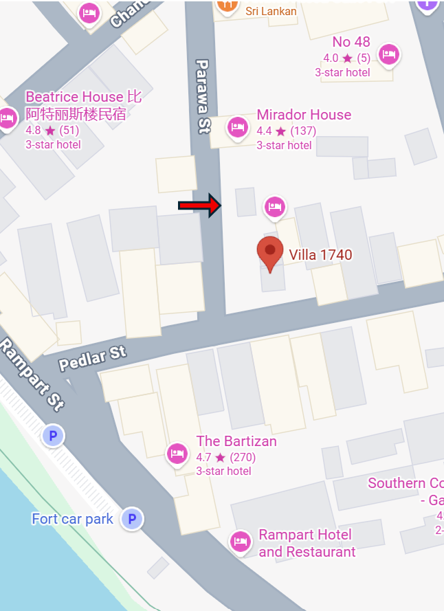 villa 1740 Pedlar Street Galle Fort