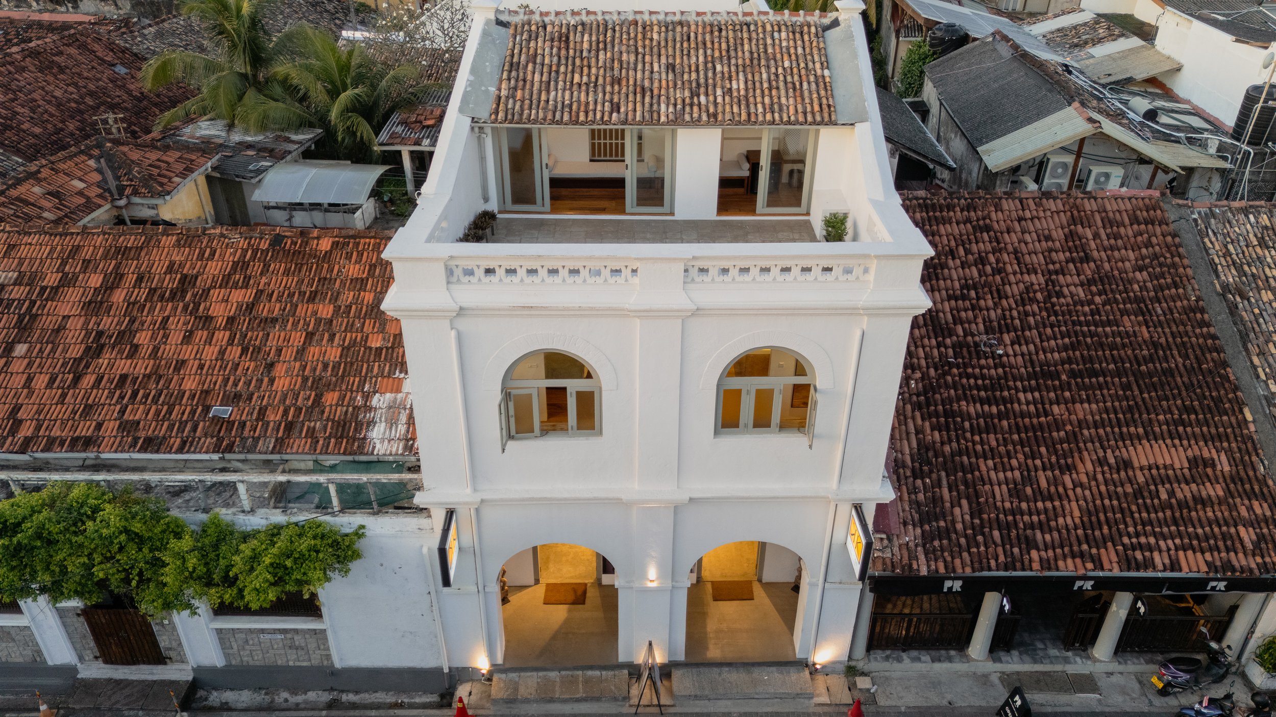 aerial view villa 1740 Pedlar Street Galle Fort