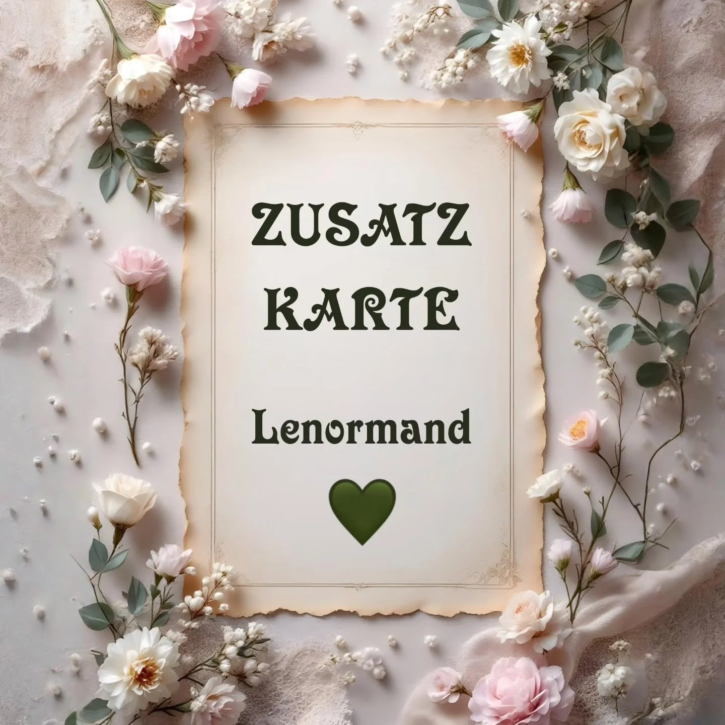 💜💫💜 Zusatzkarte Lenormand 💜💫💜

👑 M&auml;rchen Lenormand

💜 Karte REGEN 

Wie ein reinigender Schauer, welcher Staub und Spannung aus der Luft nimmt, so wirkt diese Karte auf seelischer Ebene: 
Sie hilft Altes loszulassen, Verletzungen zu beru