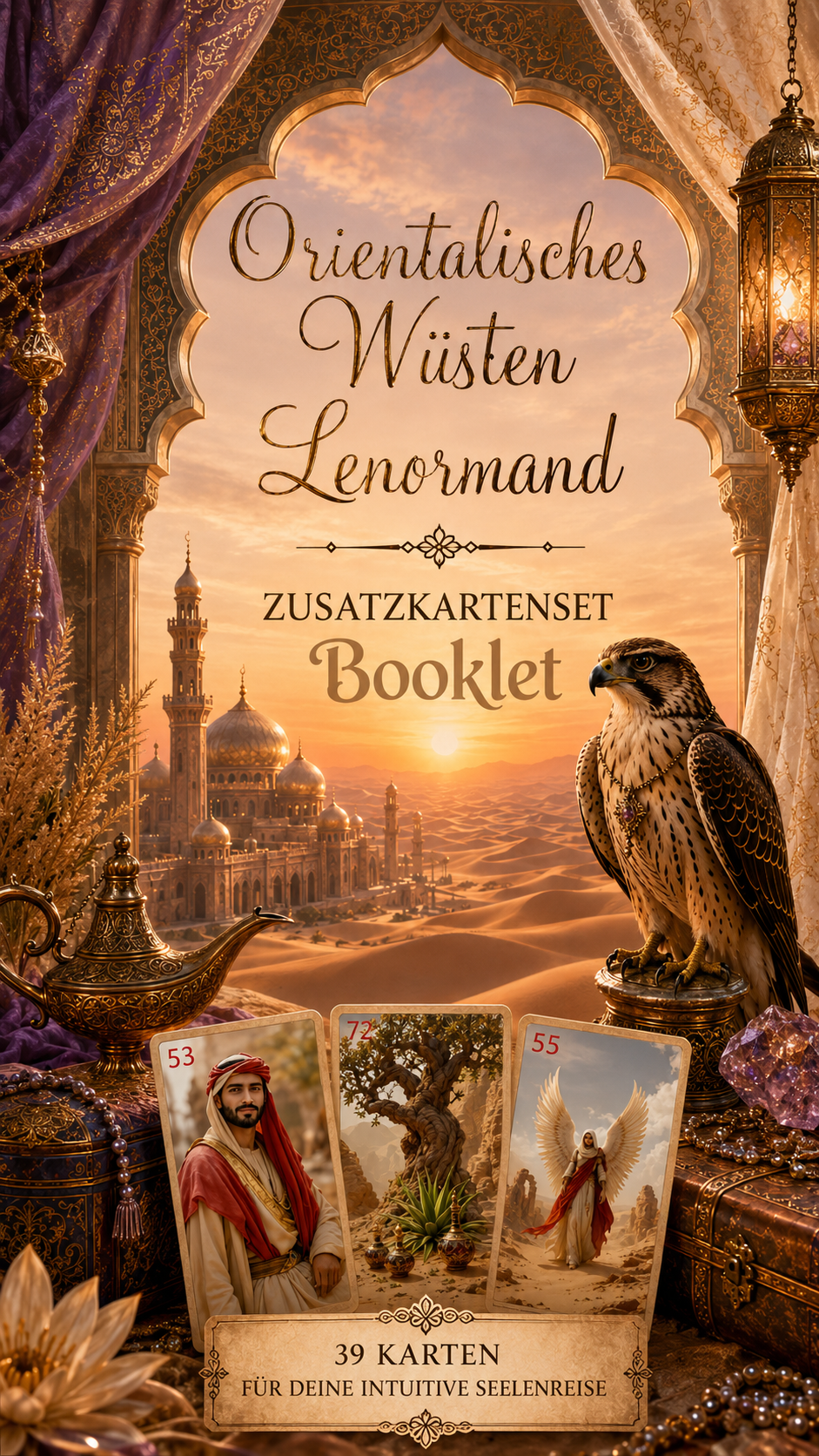 Digitales Booklet - Orientalisches Wüsten Lenormand Zusatzkarten (gratis zum Kartenset)