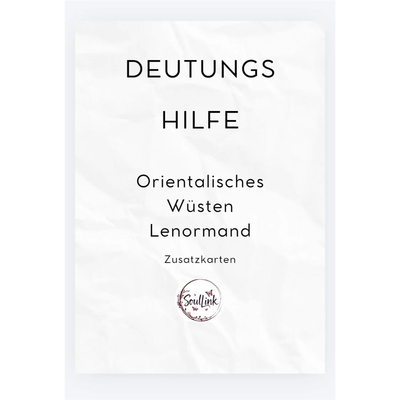 Deutungshilfe - Orientalisches Wüsten Lenormand Zusatzkarten (gratis zum Workshop)