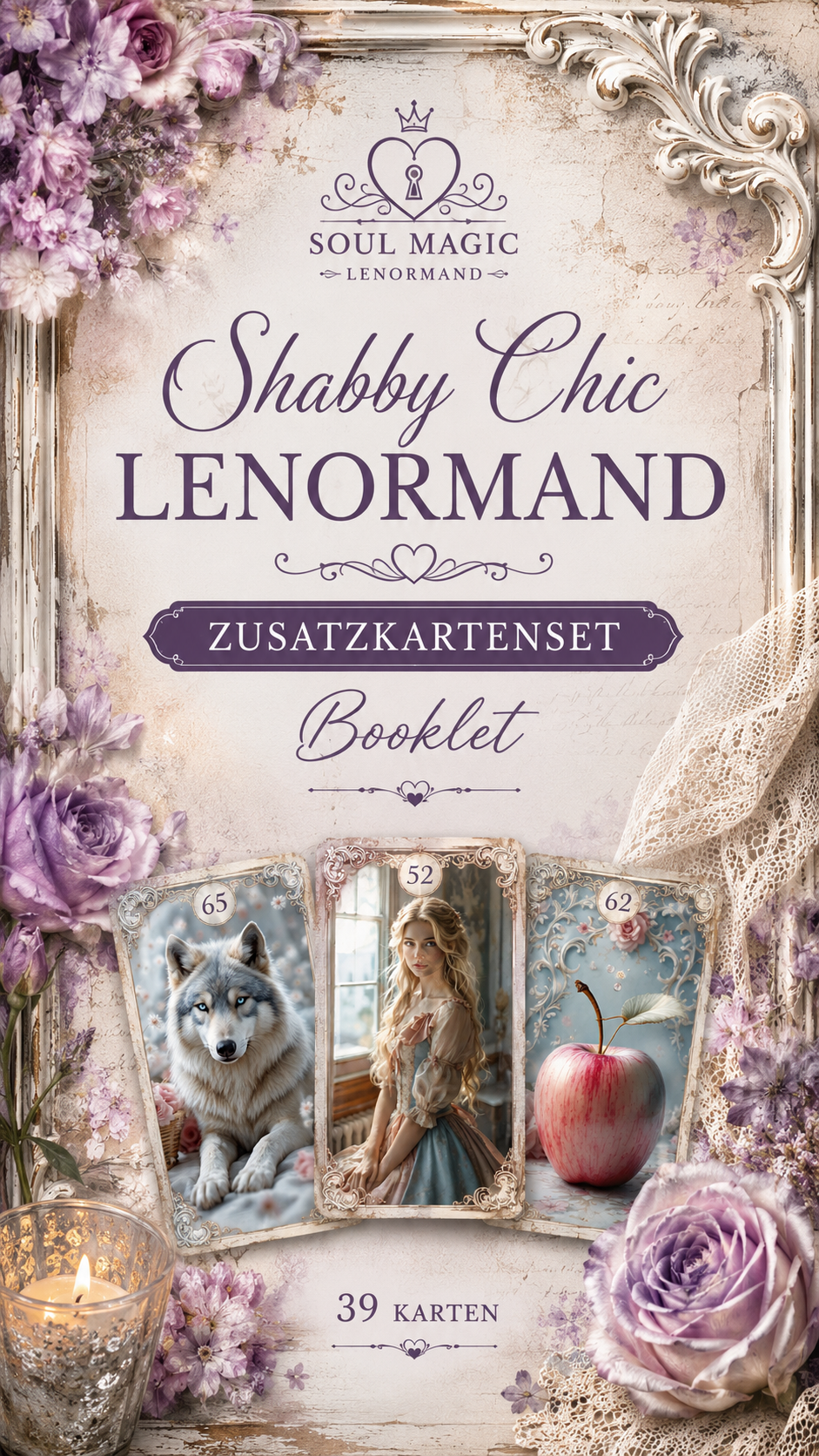 Digitales Booklet - Shabby Chic Lenormand Zusatzkarten (gratis zum Kartenset)