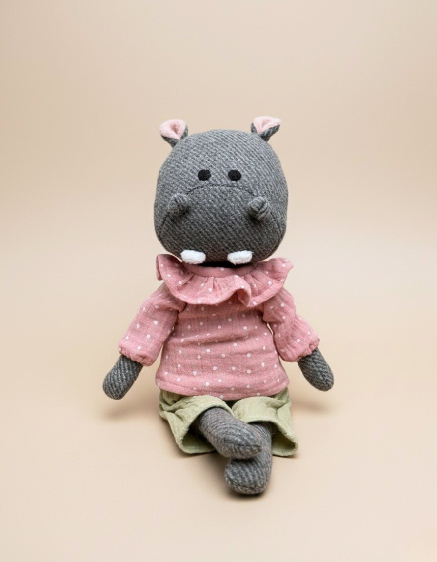 Hippo Plush Sewing Pattern: DIY Stuffed Animal (PDF Pattern)