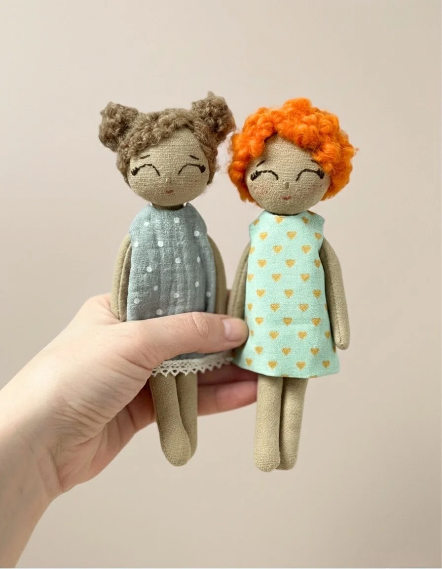 Tiny soft doll sewing pattern