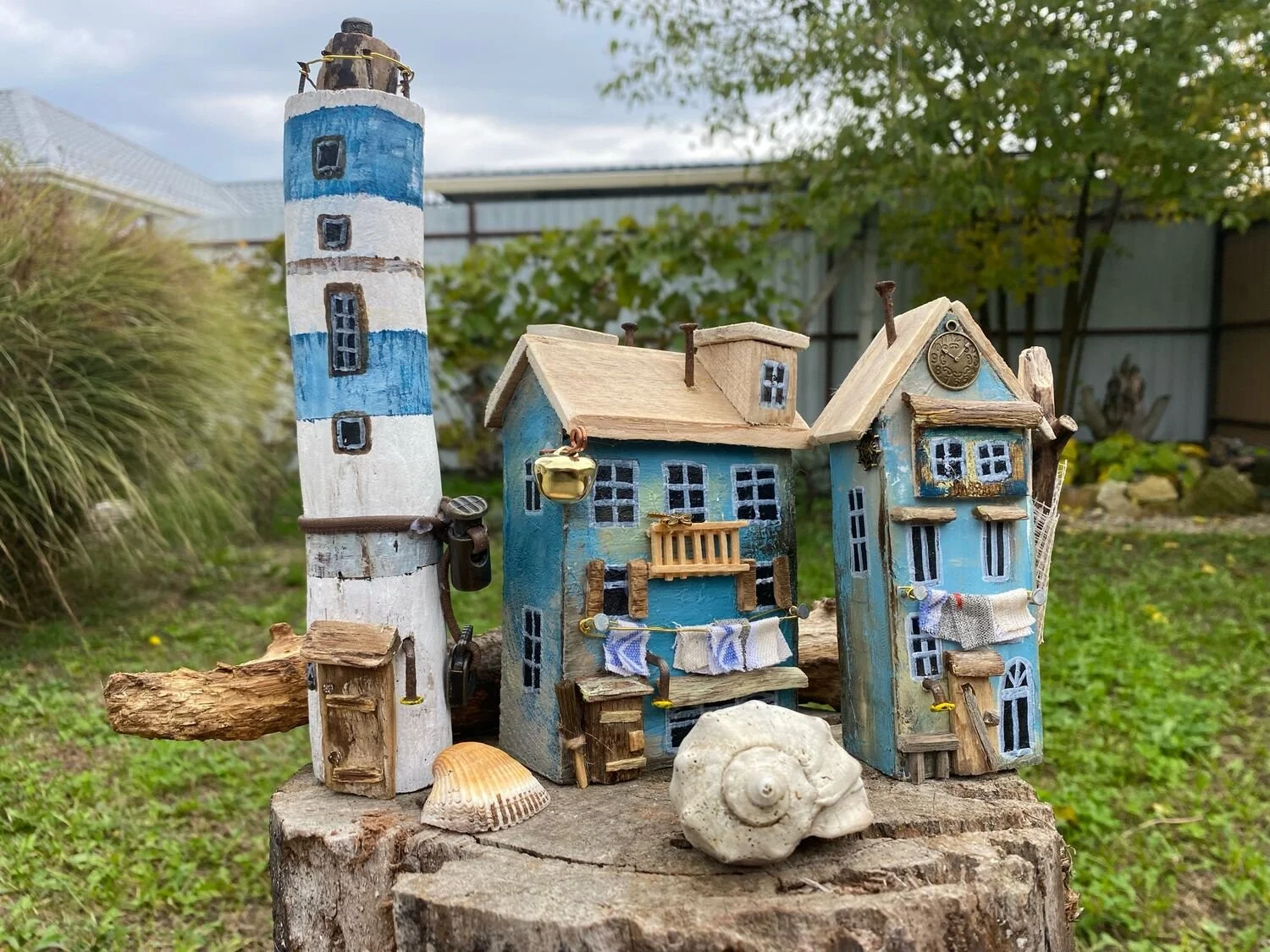 Driftwood. Seaside village